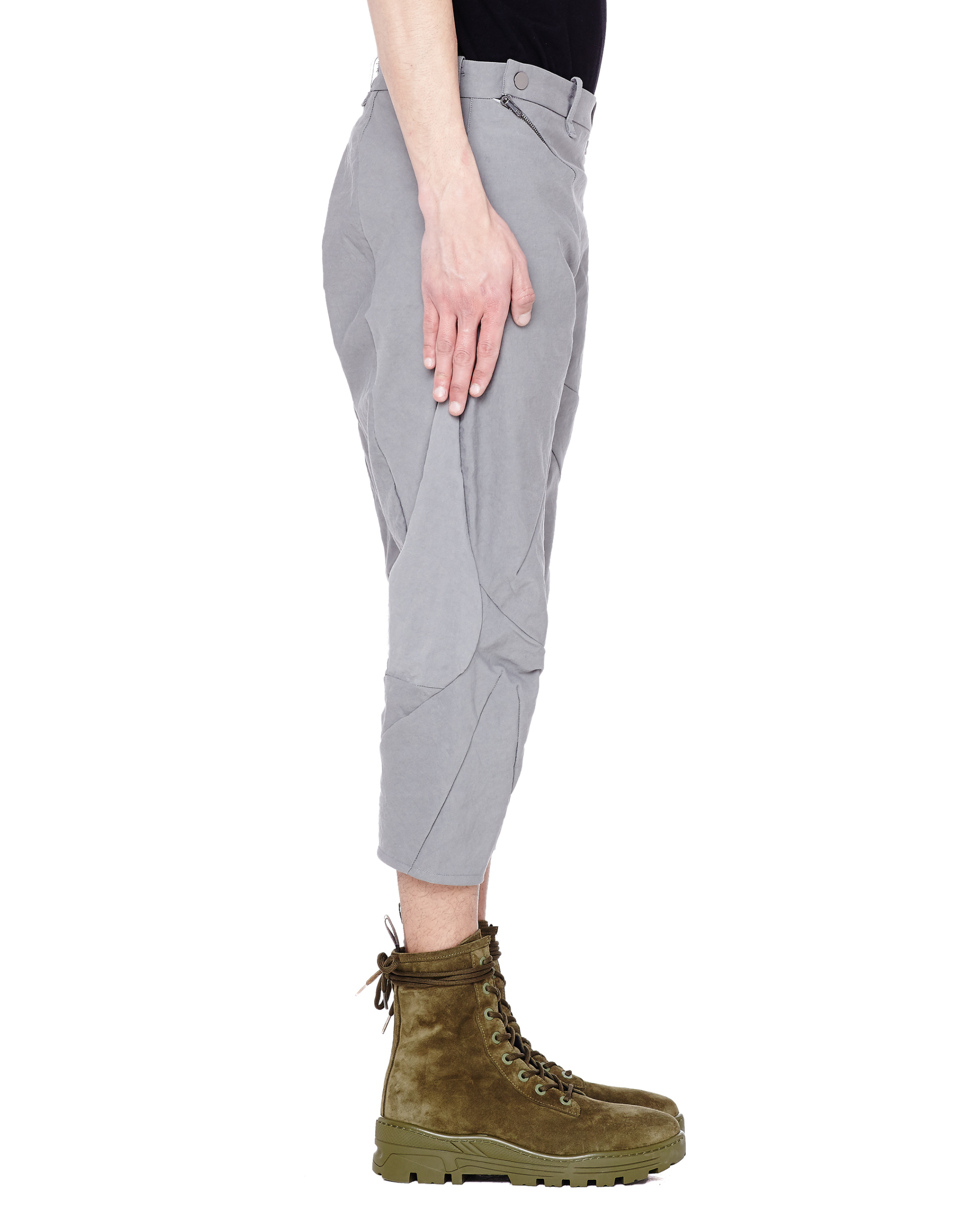 Leon Emanuel Blanck Светло-серые шорты из хлопка и льна