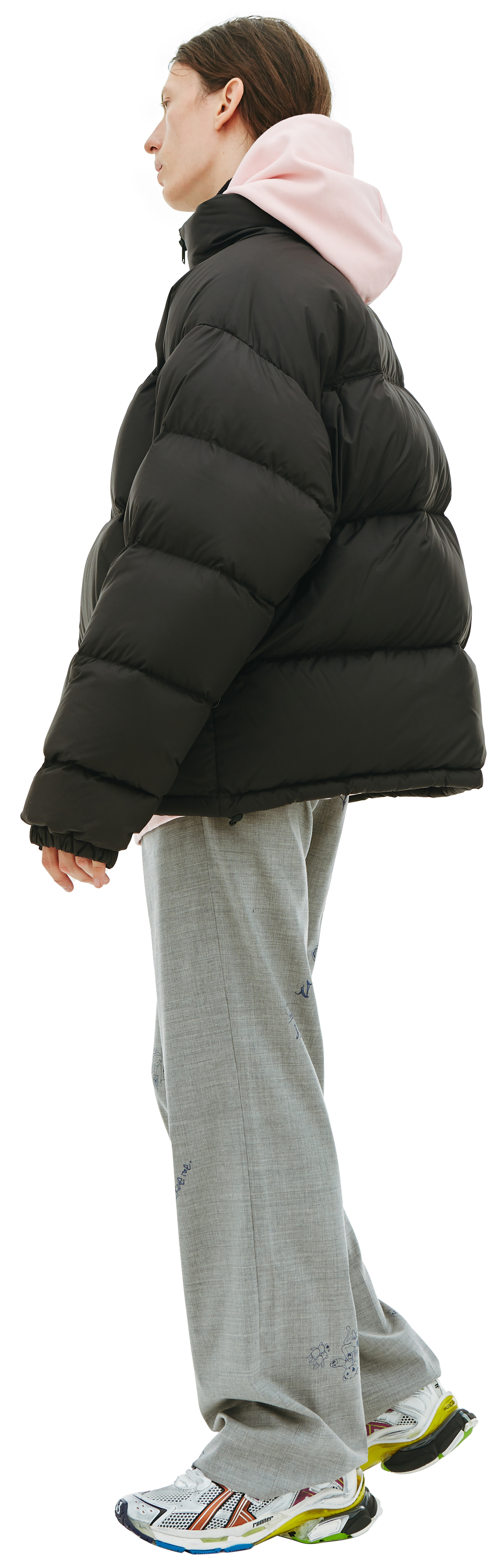 VETEMENTS Черный пуховик с логотипом