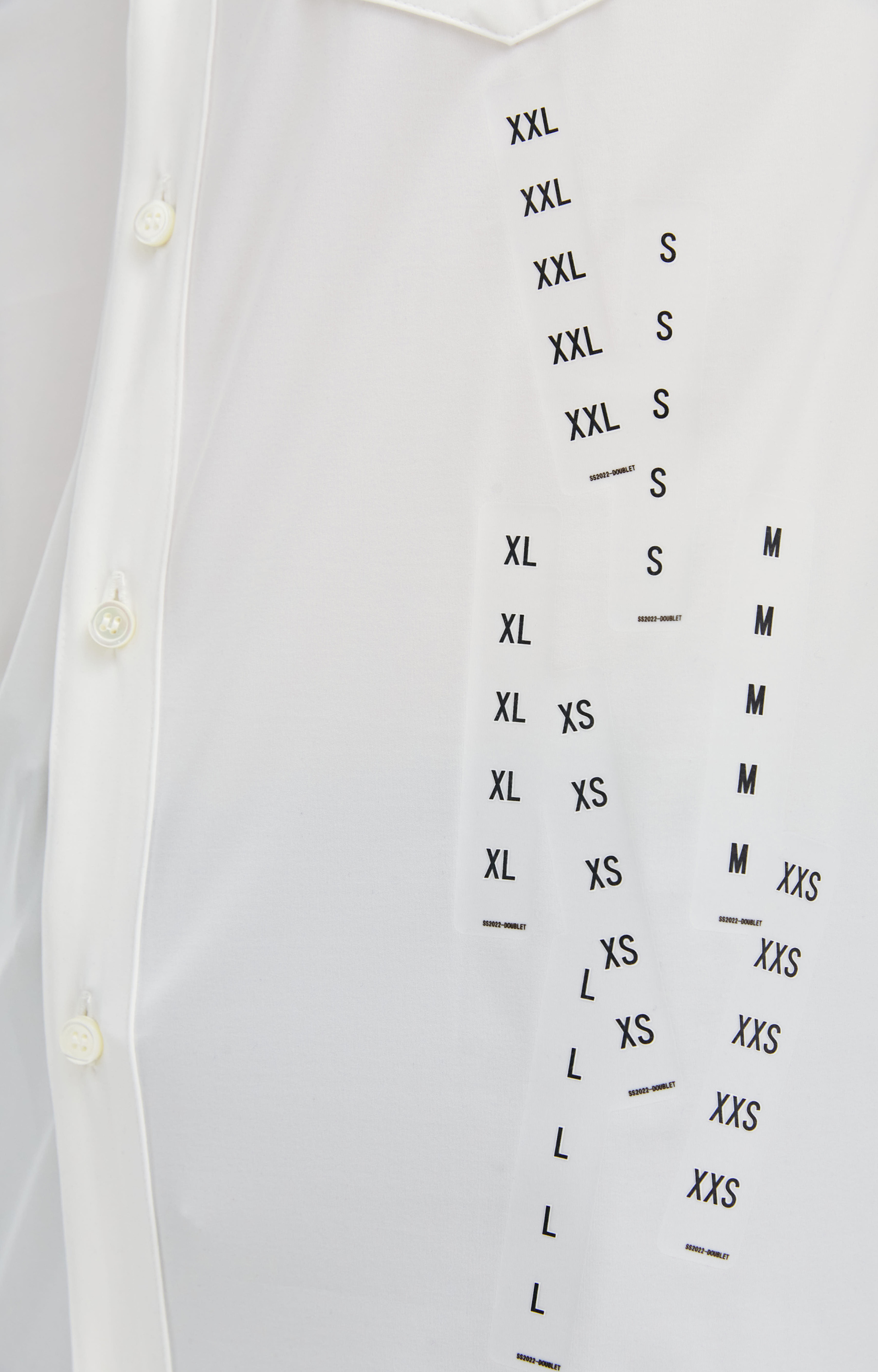 Doublet Белая рубашка с графичным принтом