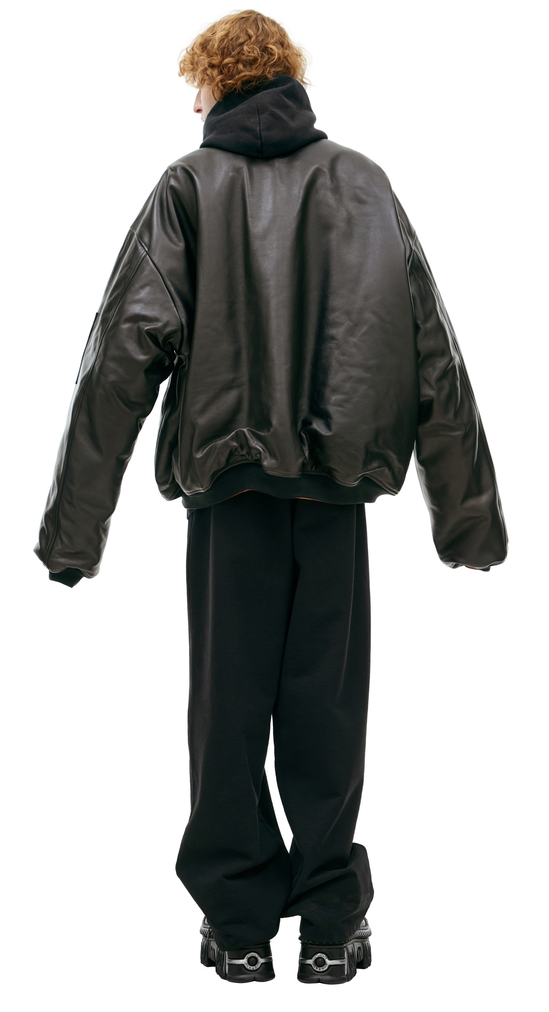 VETEMENTS Черный бомбер из кожи