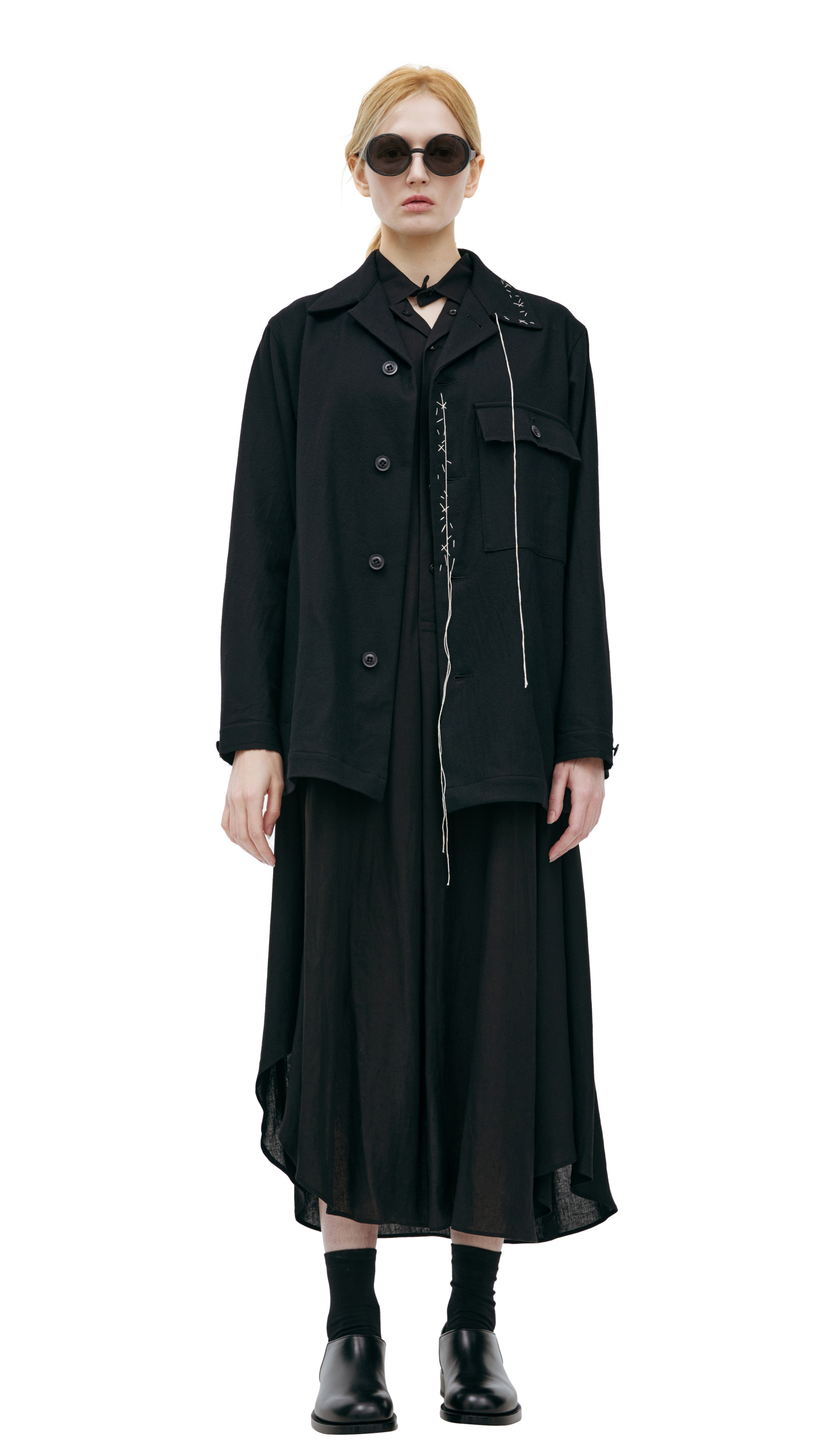 Y\'s Фланелевая куртка с прострочкой