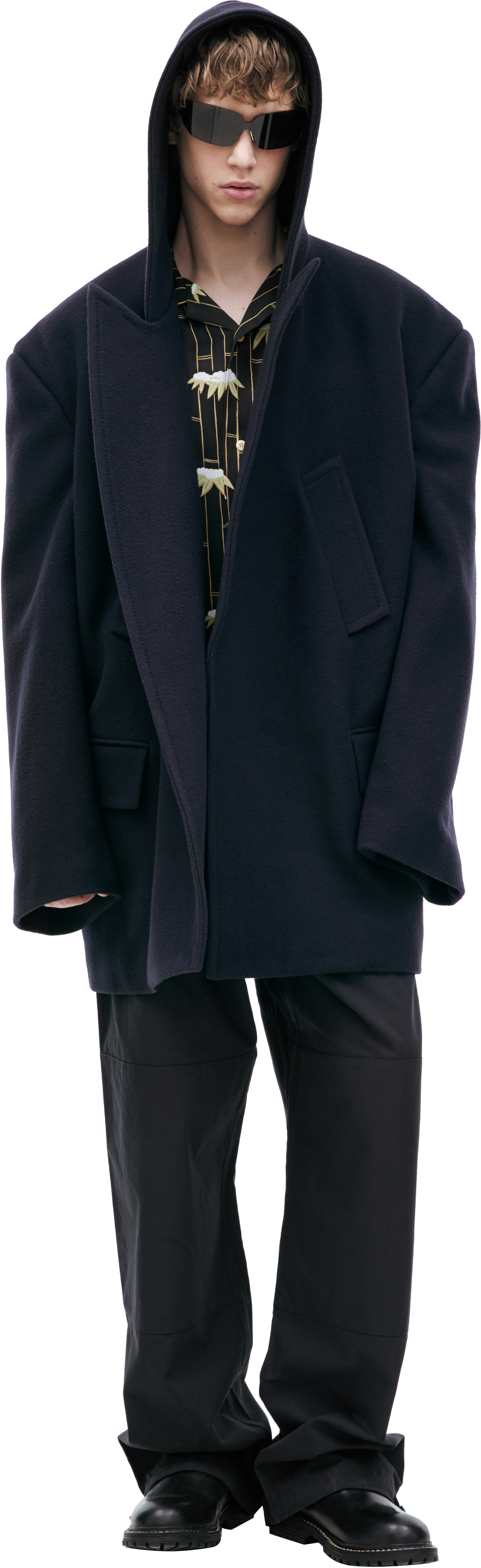 Balenciaga Шерстяное пальто с капюшоном