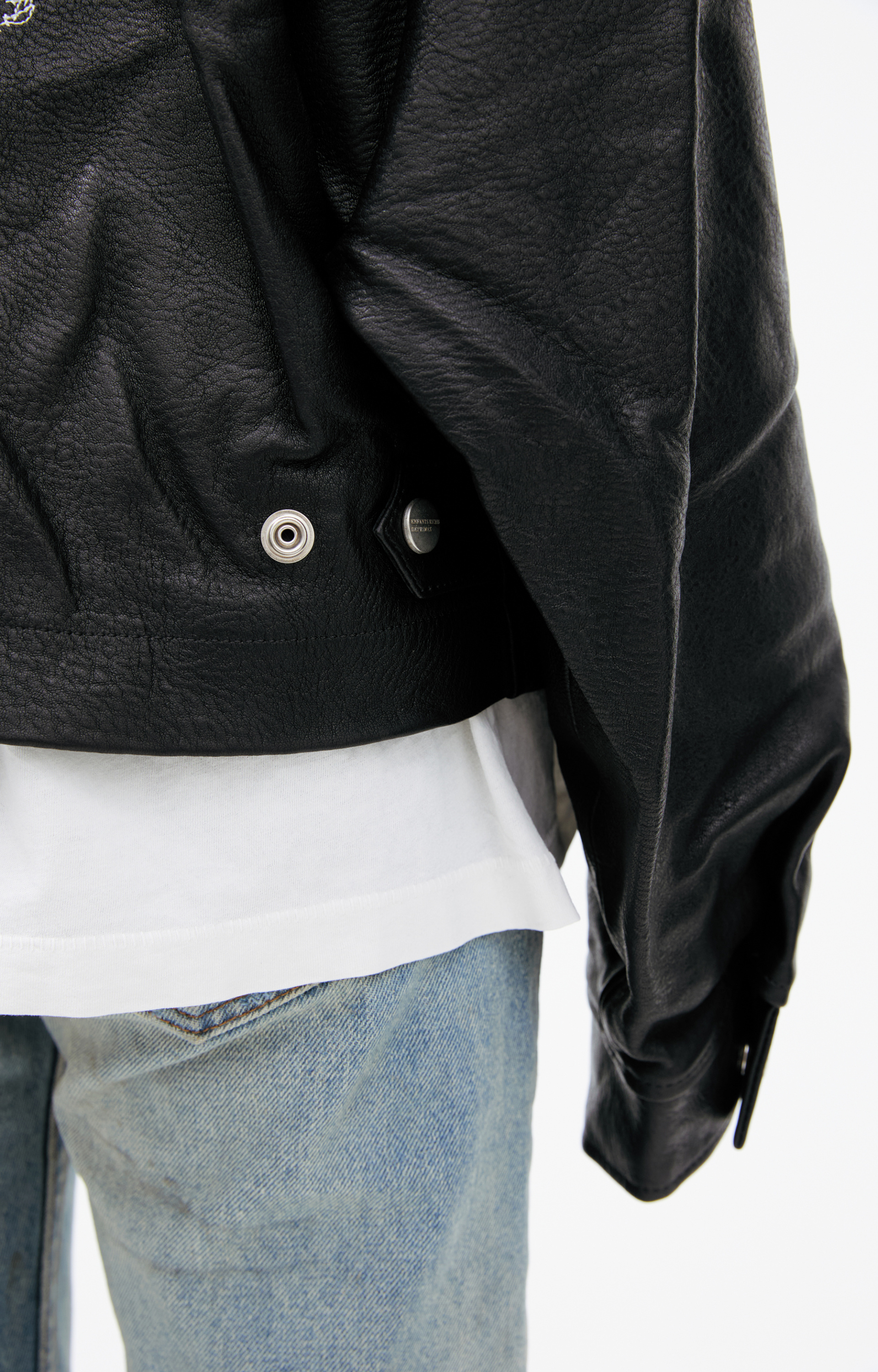 Enfants Riches Déprimés Кожаная куртка с вышивками