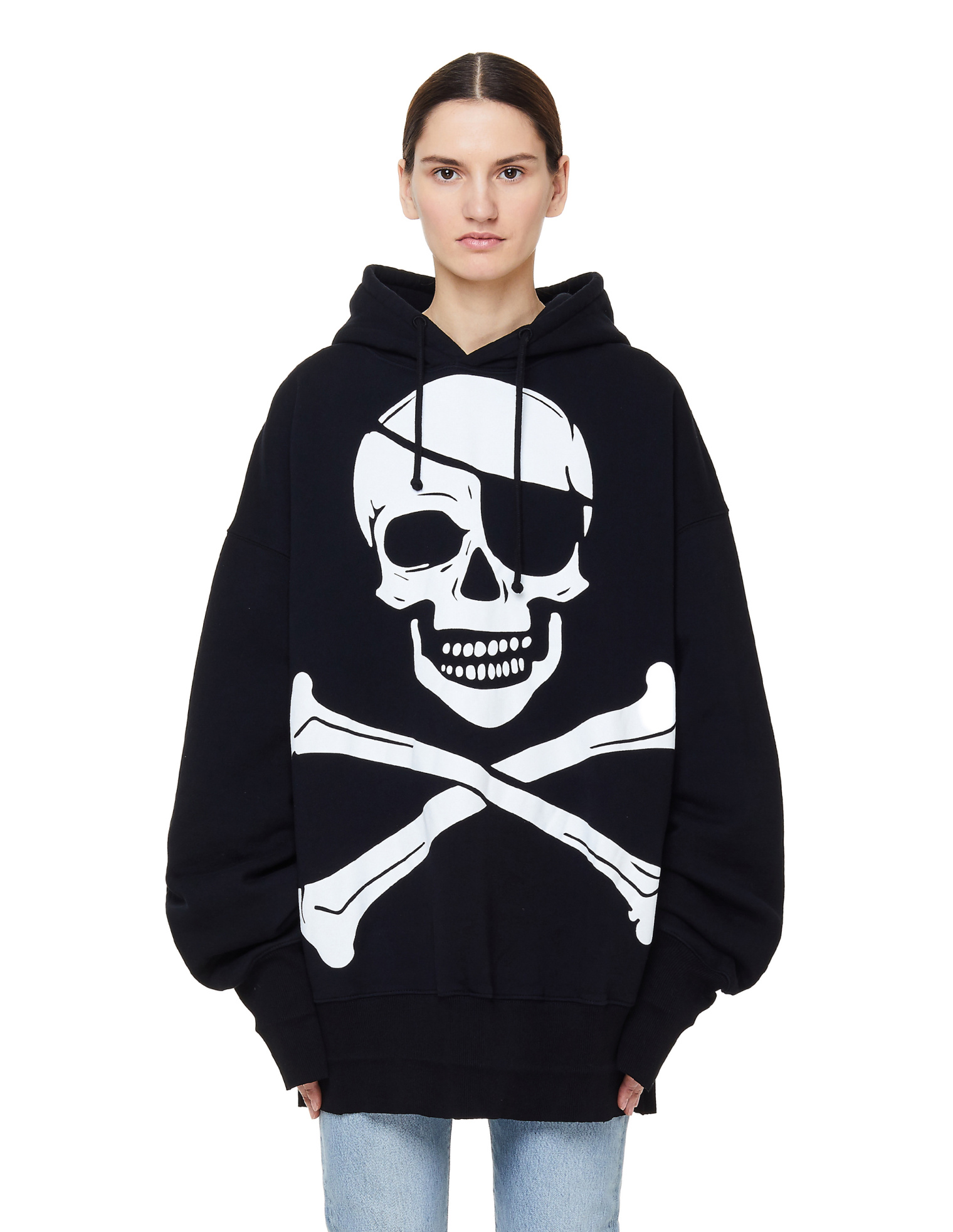 VETEMENTS Худи с черепом и шипами на капюшоне Pirate