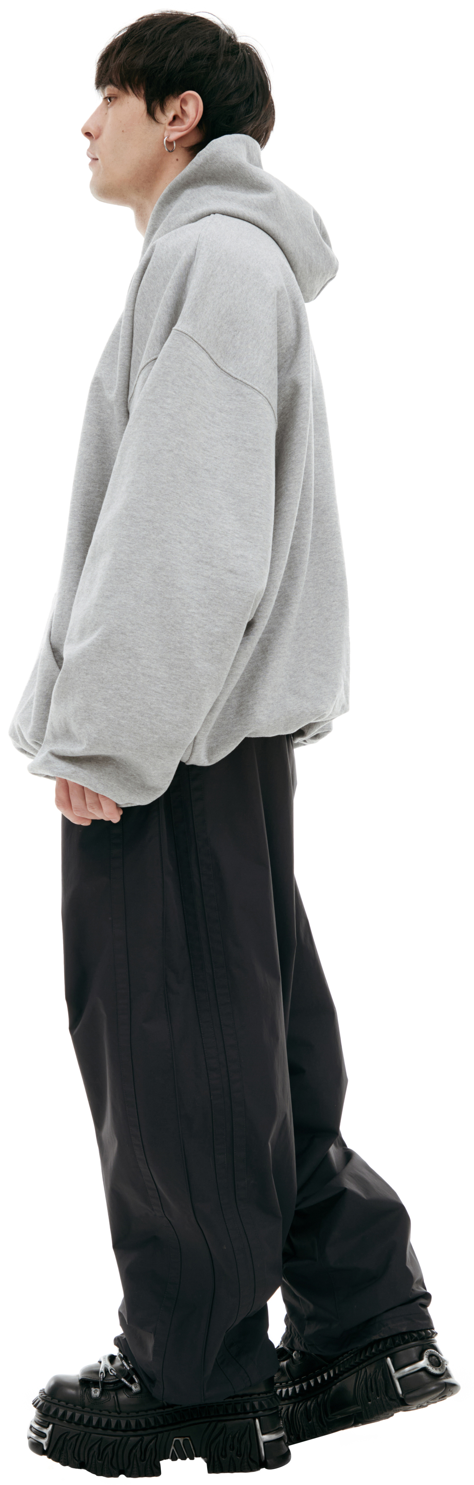 VETEMENTS Серое худи с принтом