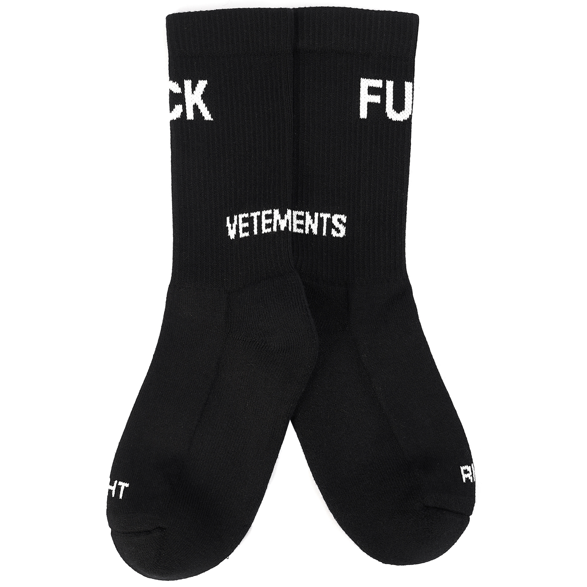VETEMENTS Носки с логотипом и вышивкой Fuck