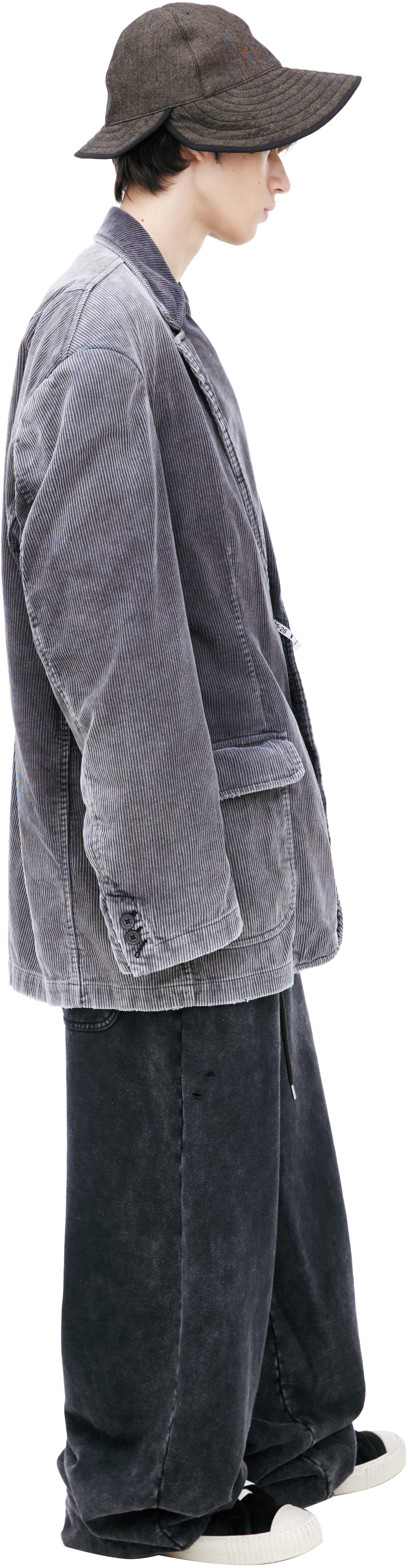 Maison Mihara Yasuhiro Однобортный пиджак из вельвета