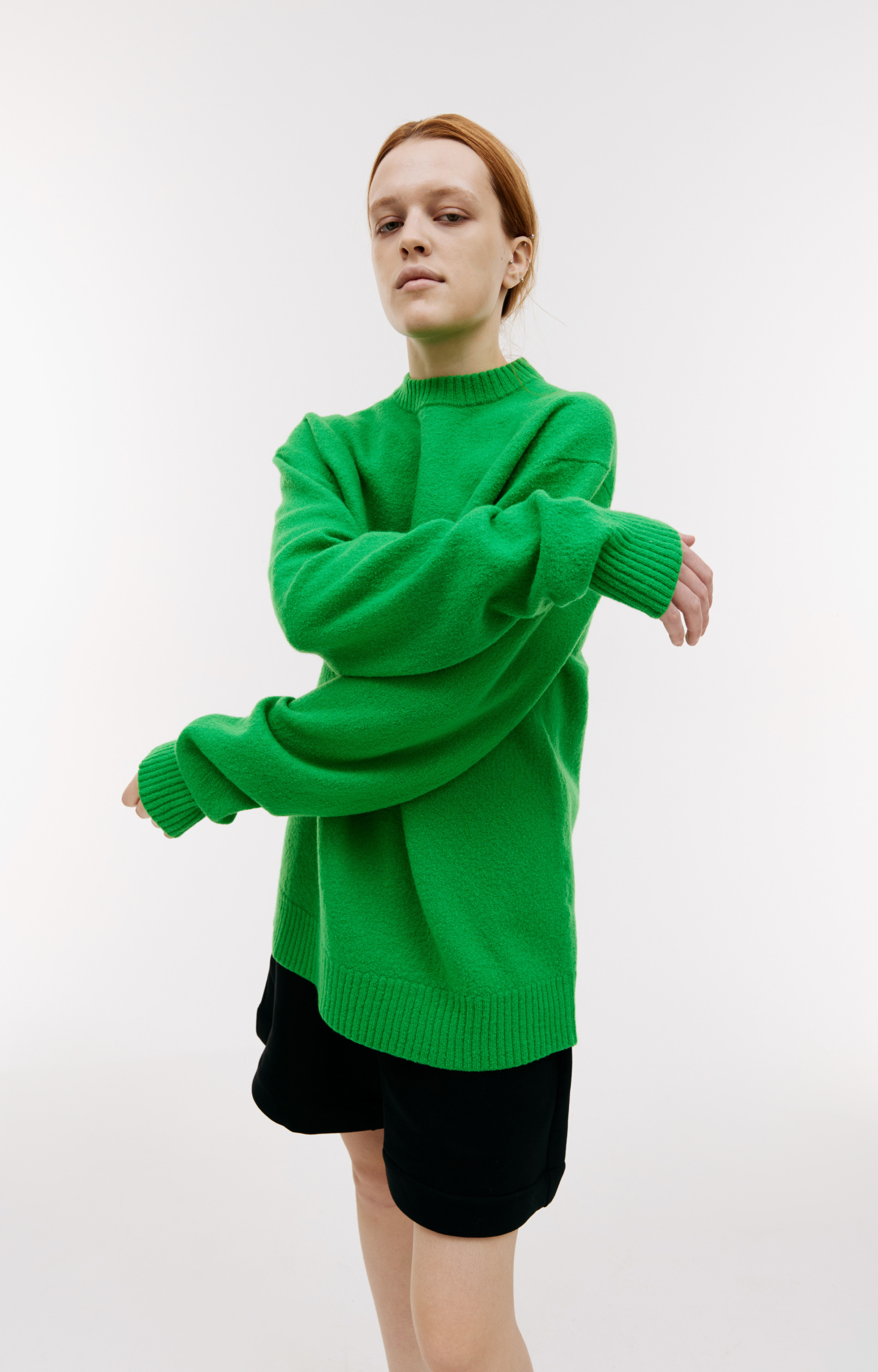 Jil Sander Шерстяной свитер с разрезами