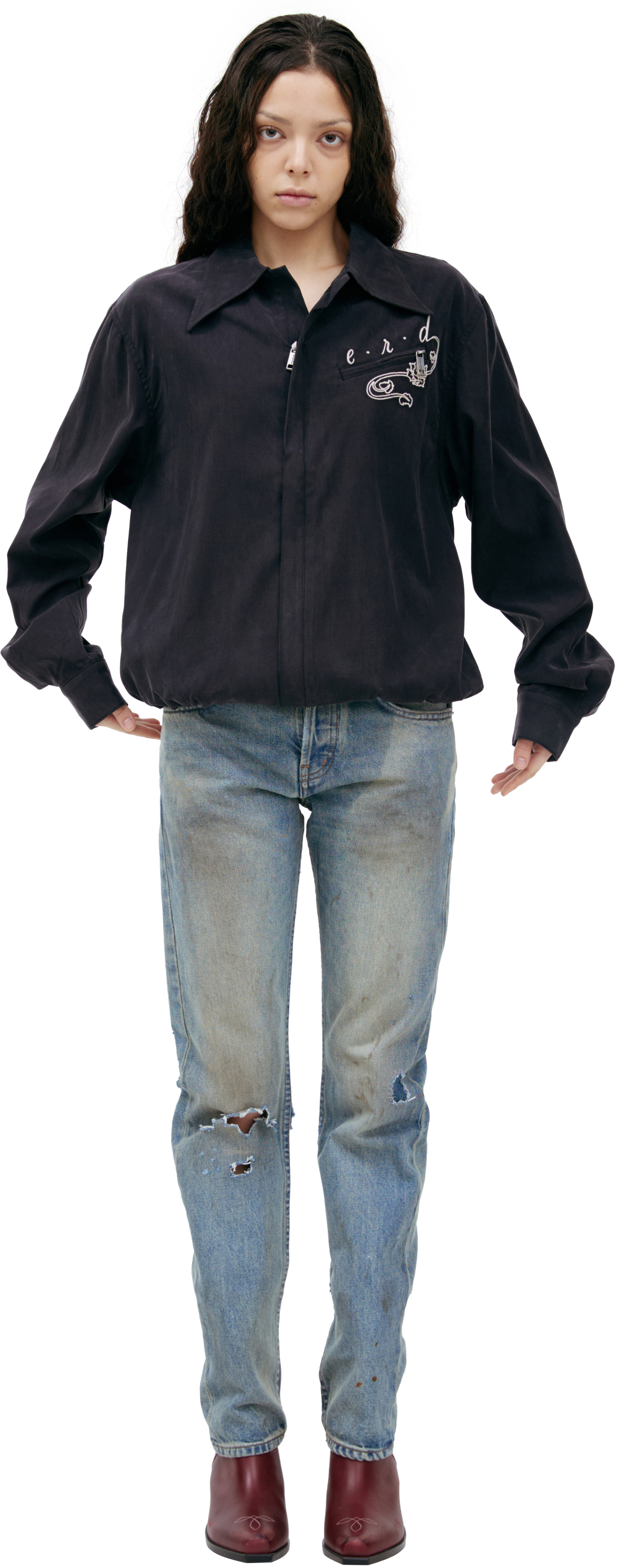 Enfants Riches Déprimés Черная куртка с вышивкой