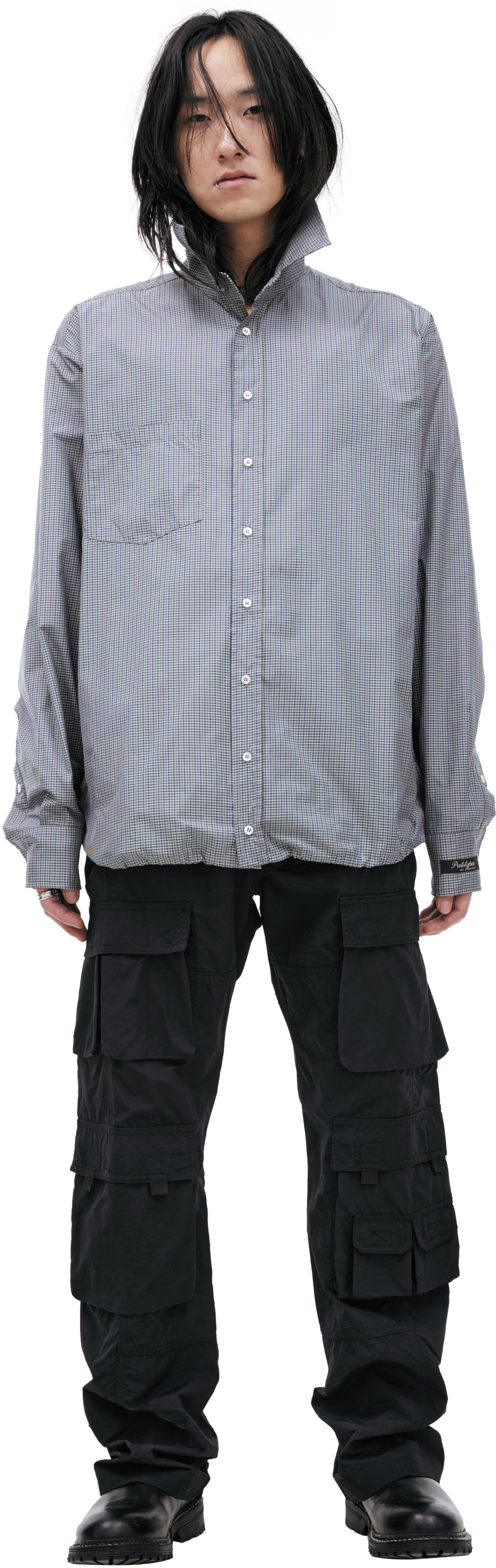 PROTOTYPES Рубашка в клетку с вырезом на спине