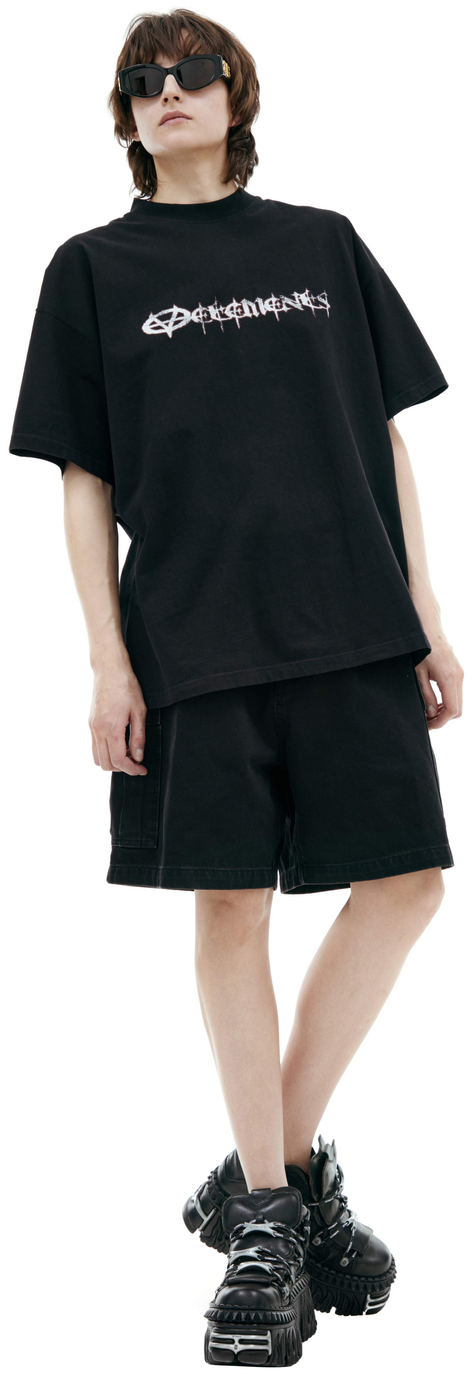 VETEMENTS Черная футболка с логотипом