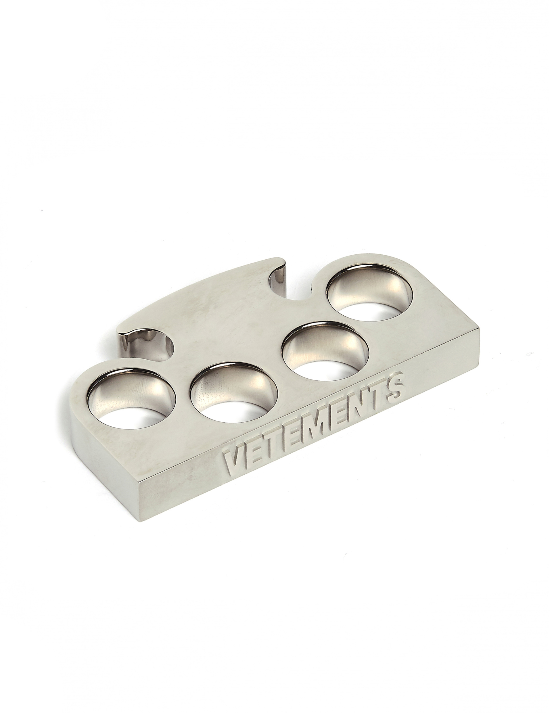 VETEMENTS Серебристое кольцо-кастет