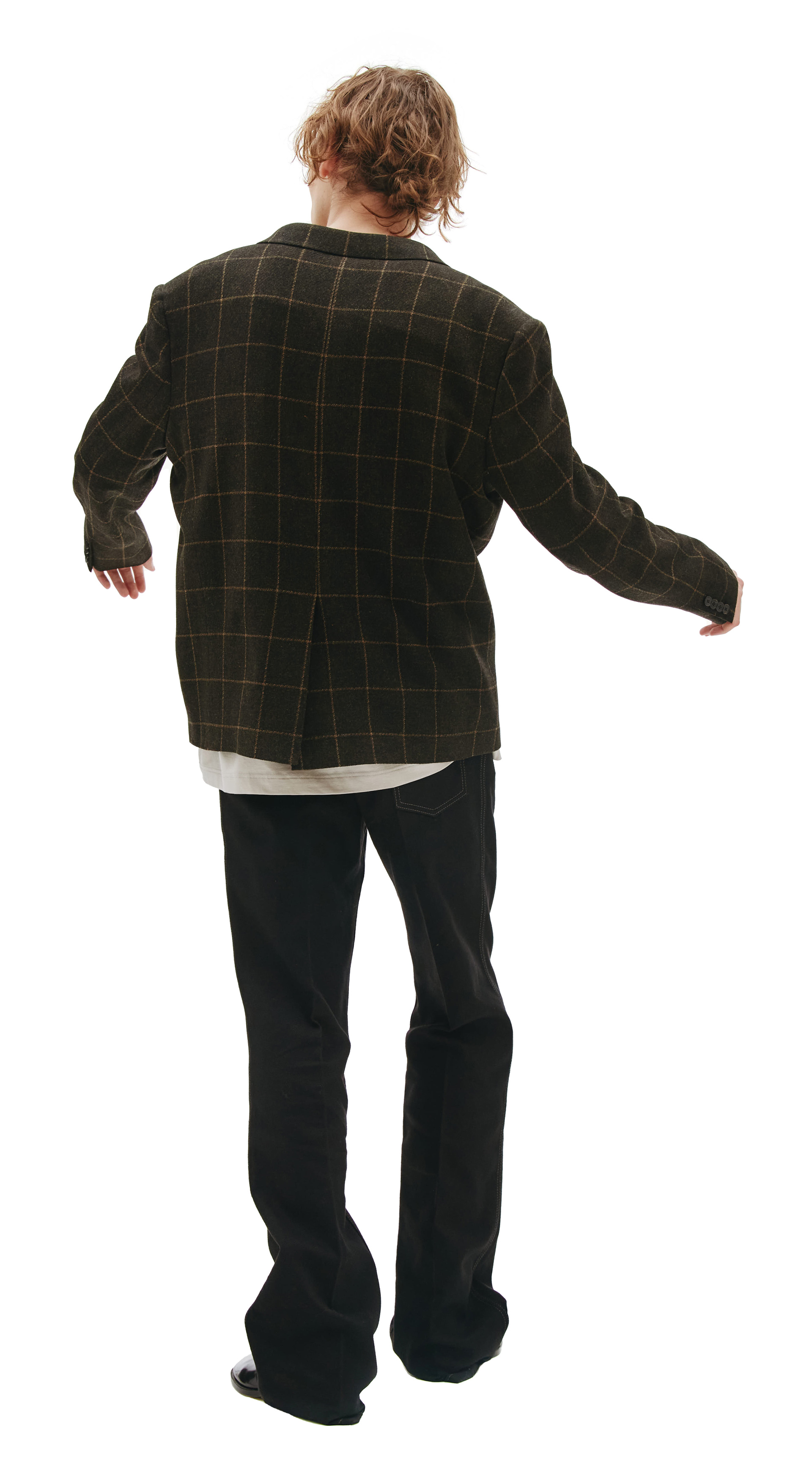 Enfants Riches Déprimés Двубортный пиджак из шерсти в клетку