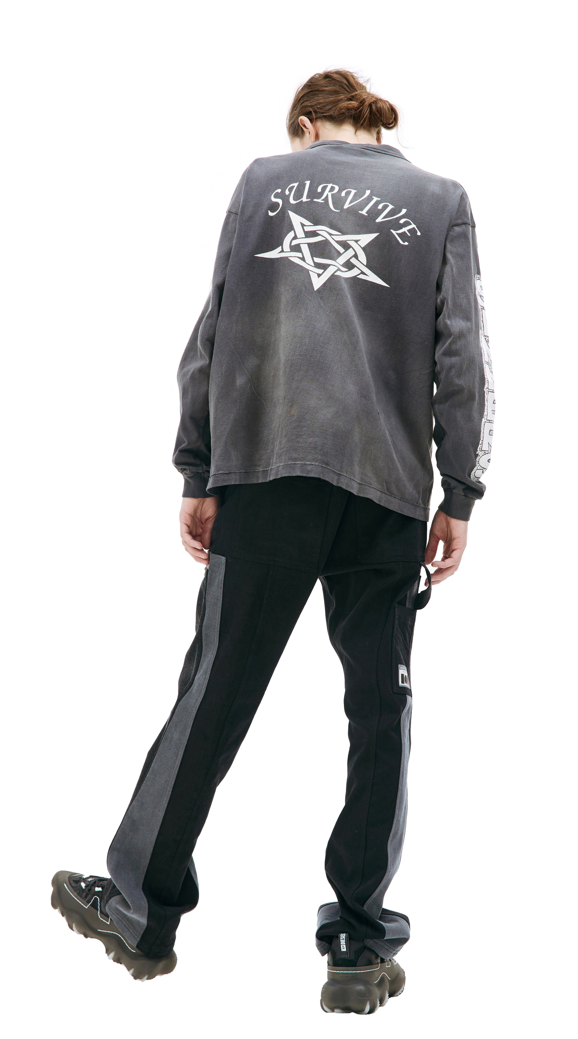 Saint Michael Лонгслив с принтом \'Survive\'