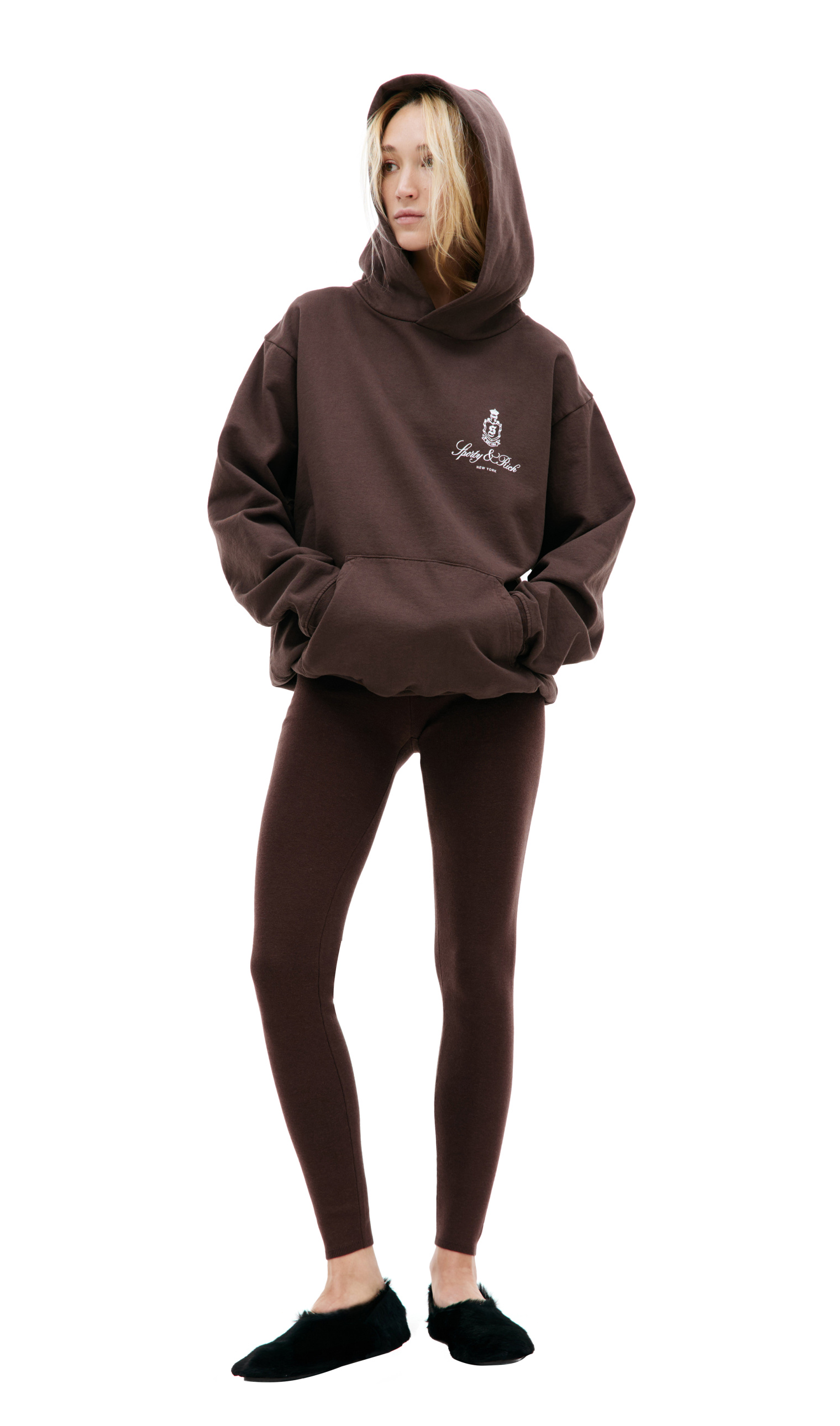 SPORTY & RICH Трикотажные леггинсы Serif
