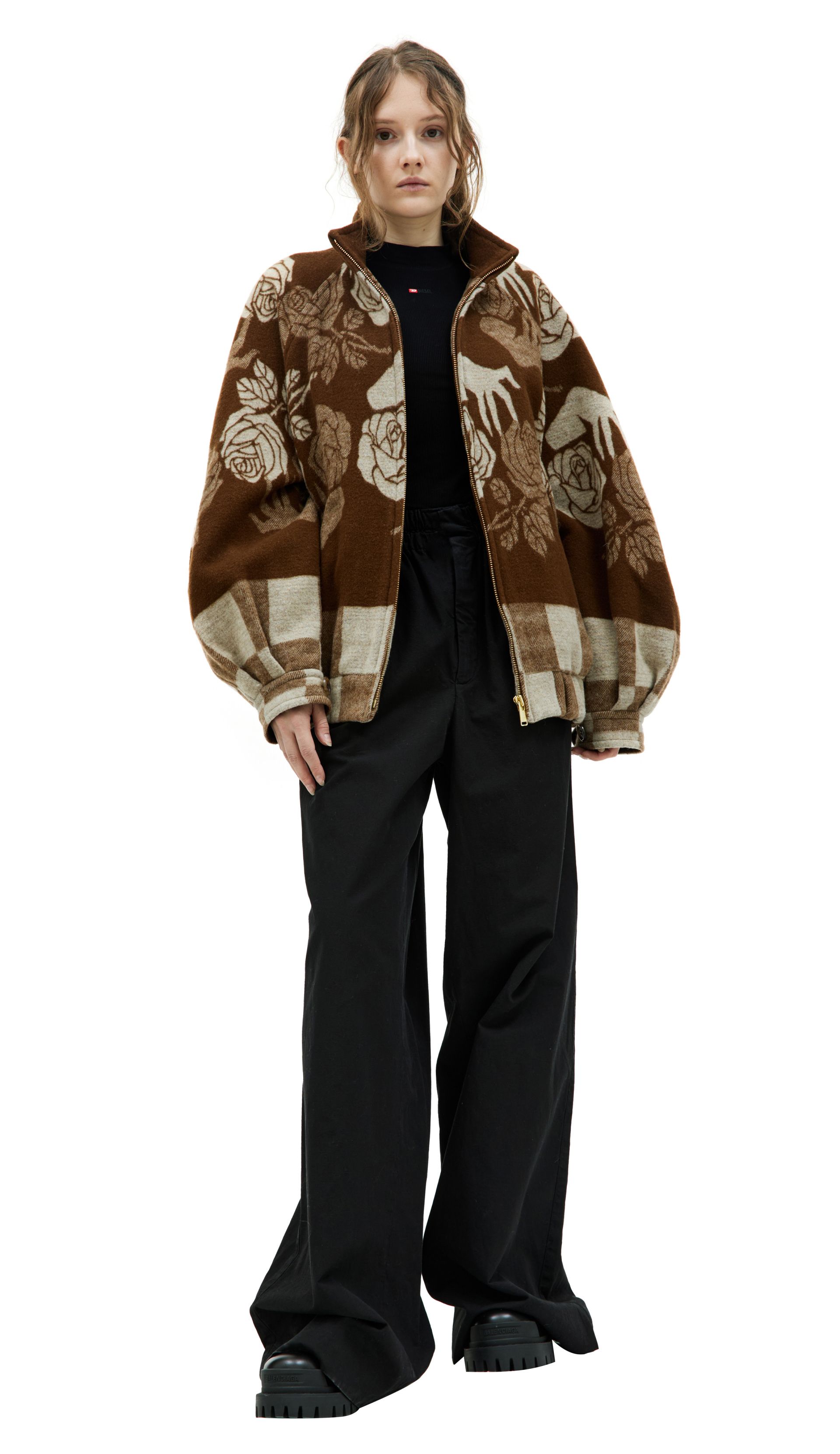 Undercover Бомбер UNDERCOVER x fragment design из шерсти и кашемира