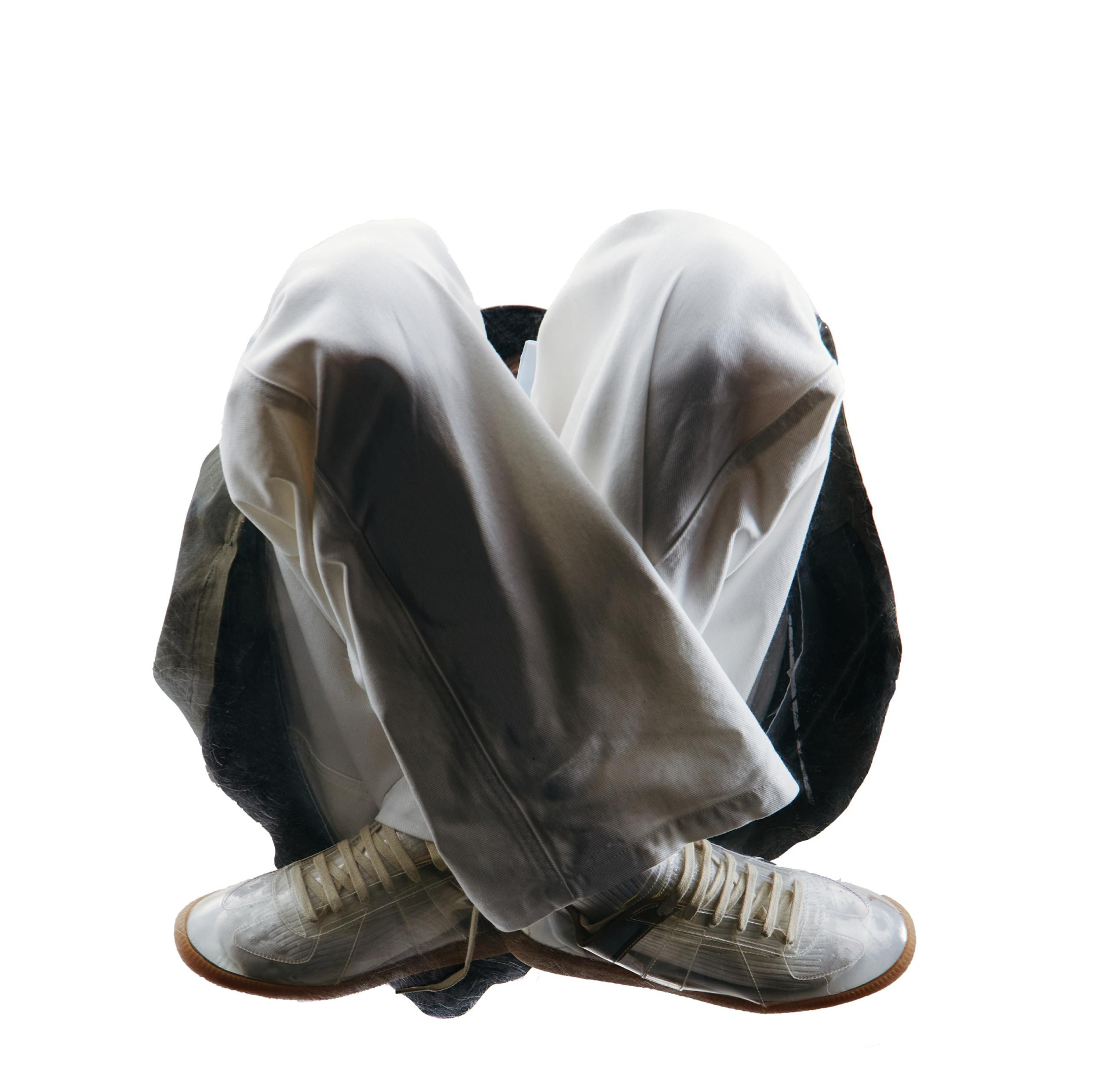 Maison Margiela Прозрачные кеды Replica с серым задником