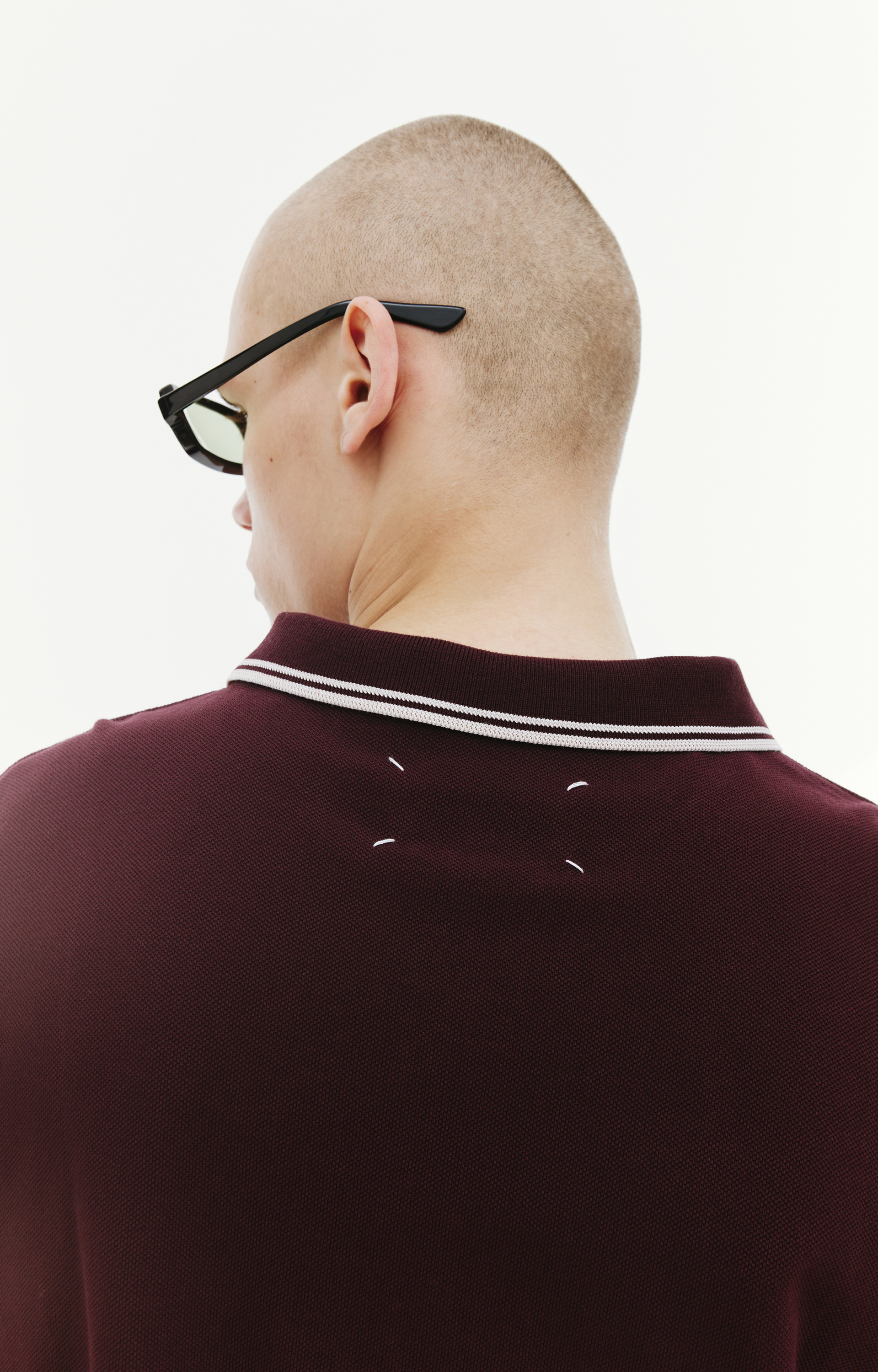 Maison Margiela Поло с вышивкой логотипа