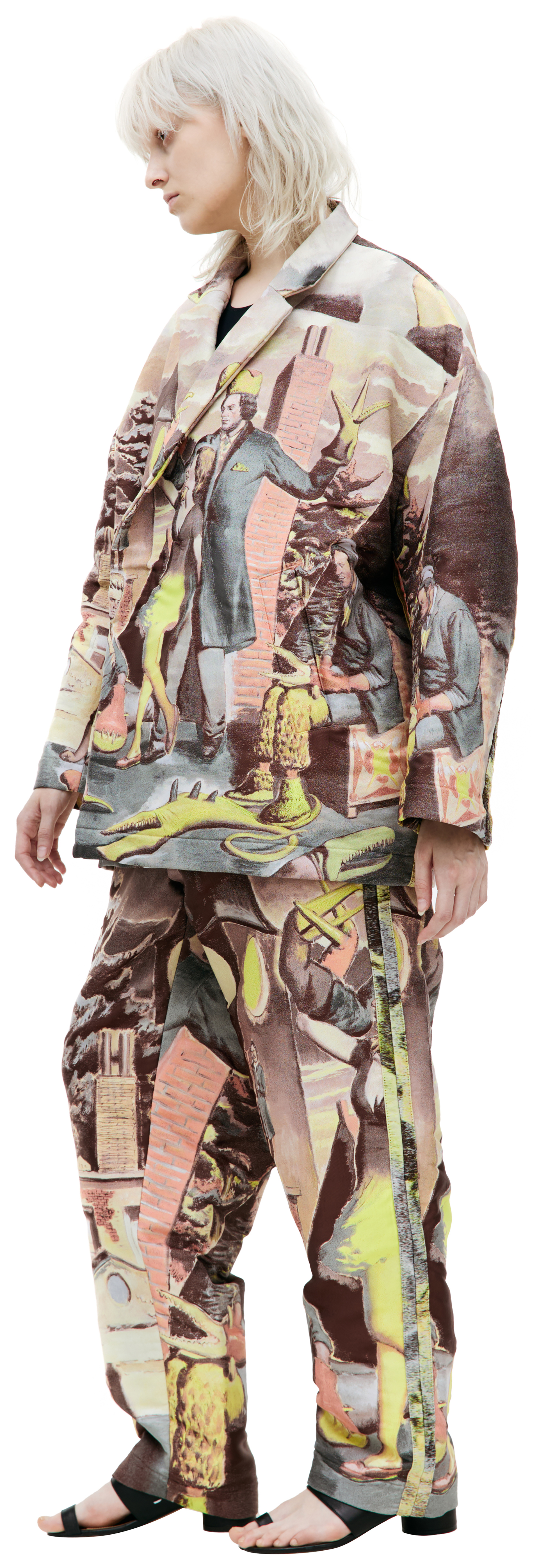 Undercover Оверсайз пиджак с монопринтом художника Нео Рауха