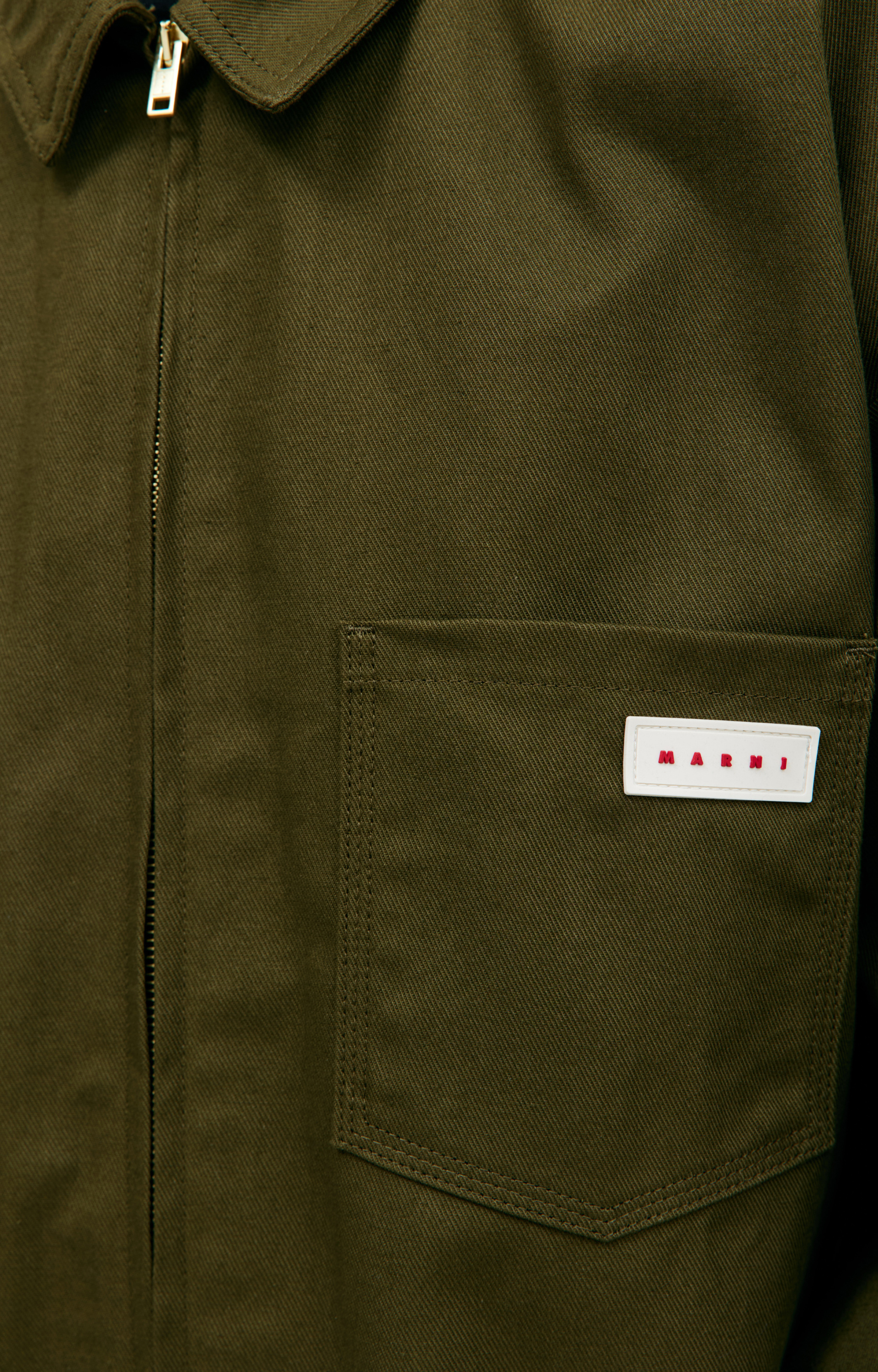 Marni Хаки рубашка на молнии