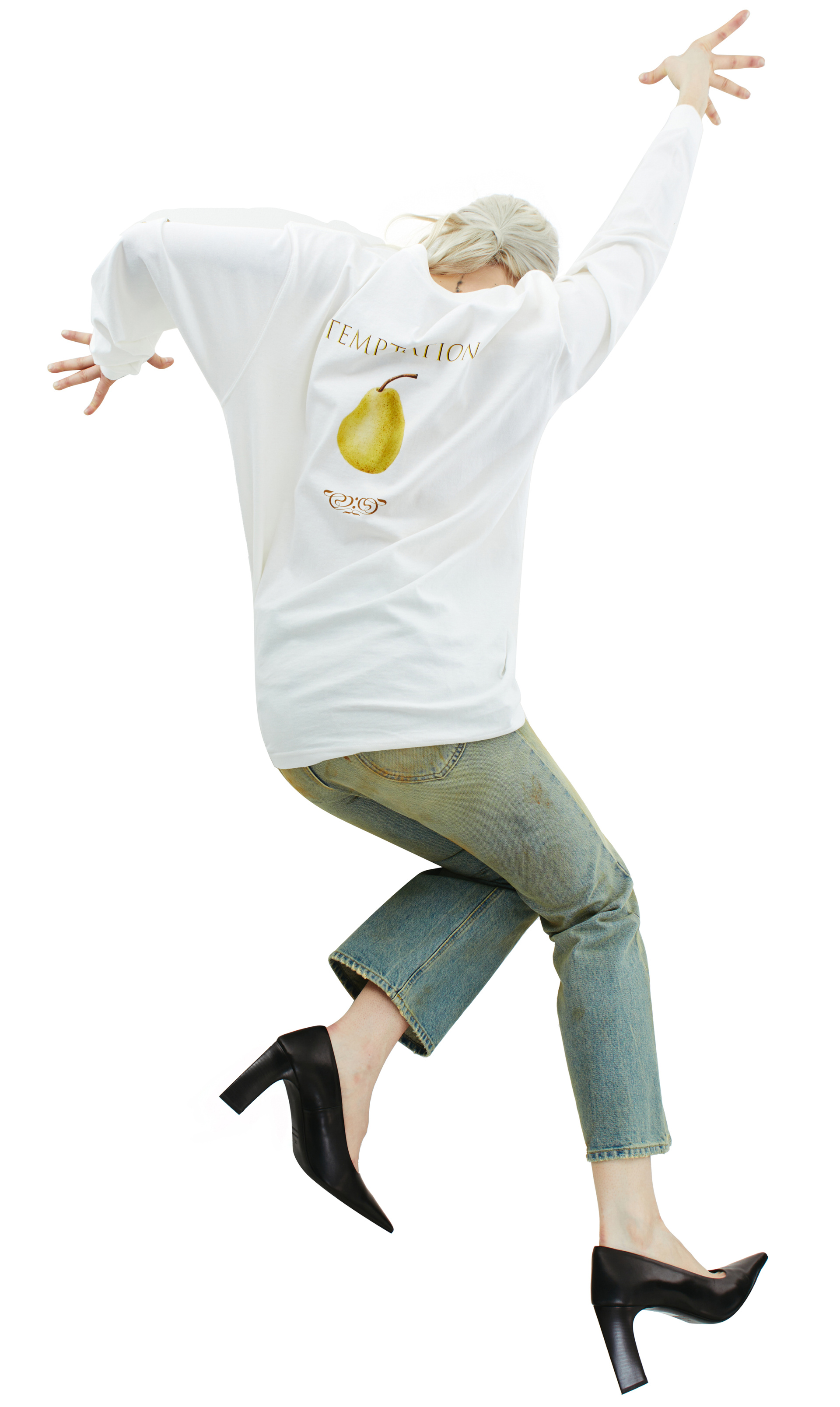 Children of the discordance Белый лонгслив с принтом