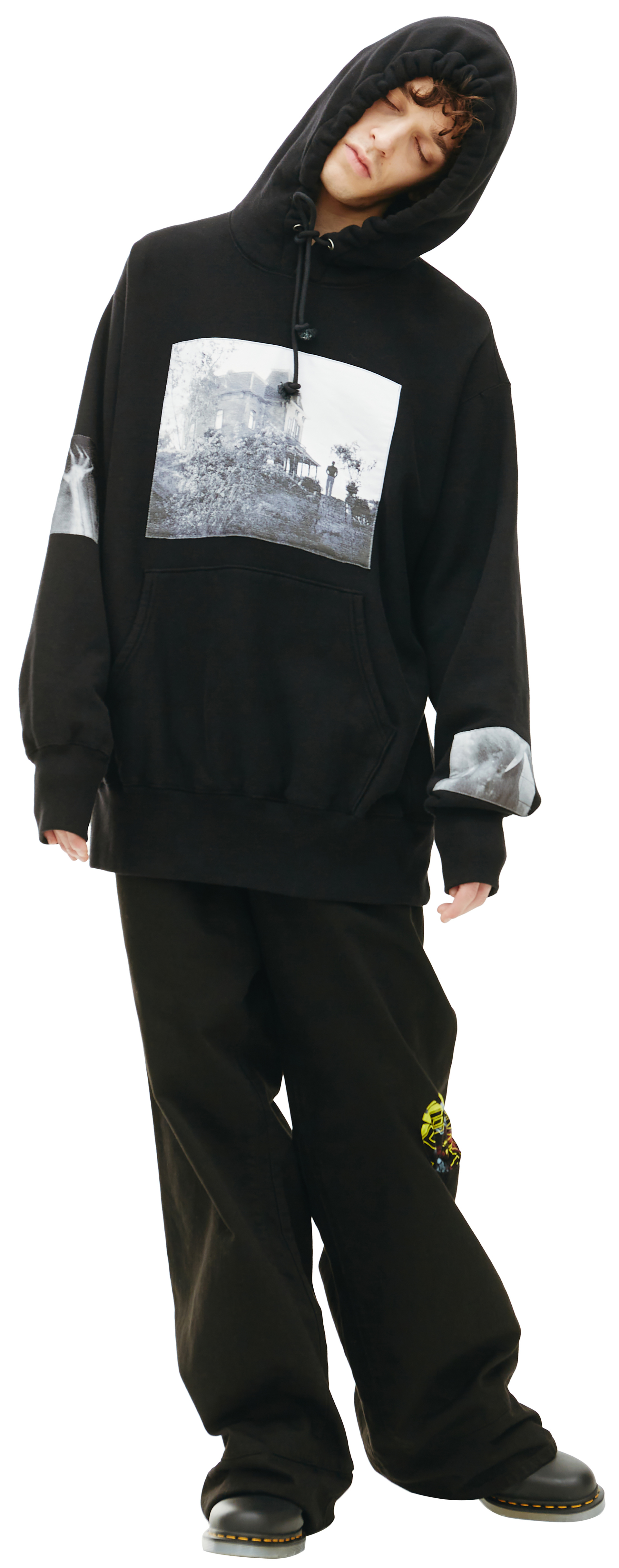 Undercover Черное худи с патчами