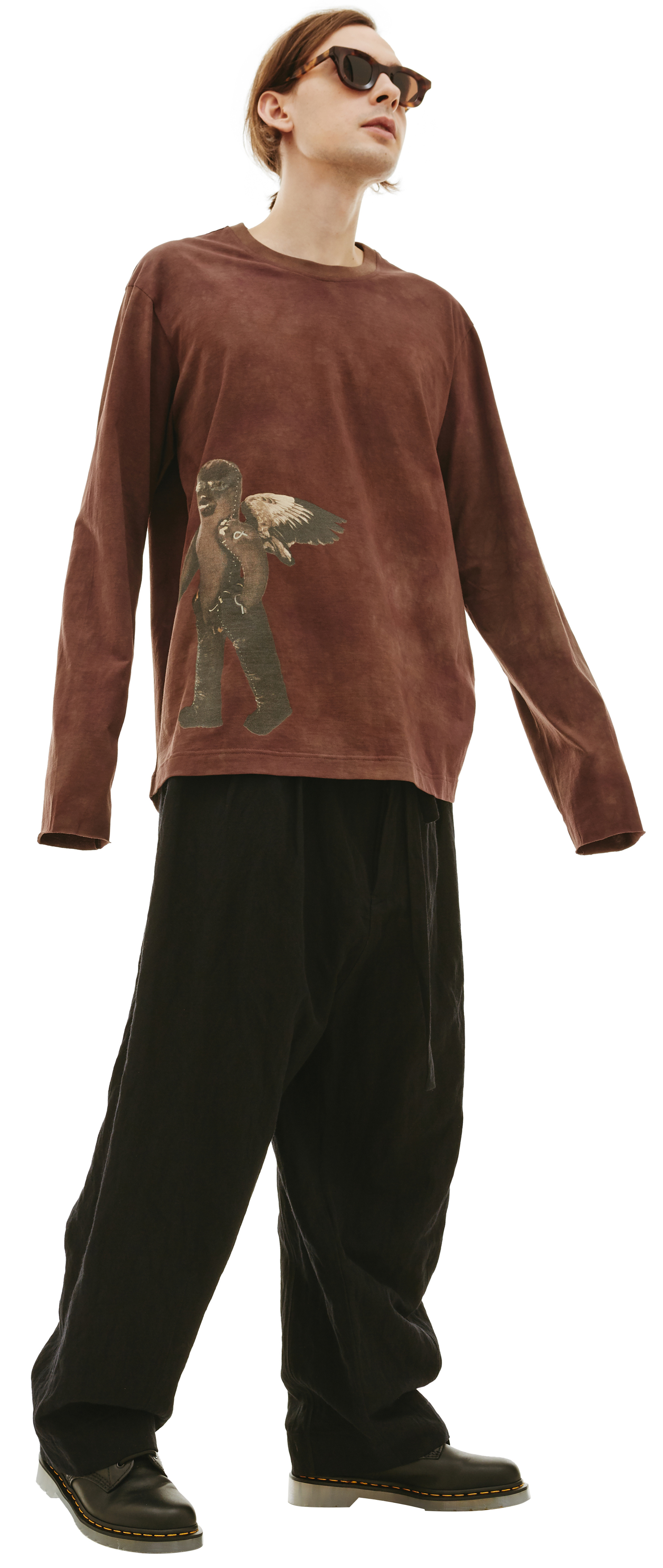 Ziggy Chen Хлопковый лонгслив с принтами