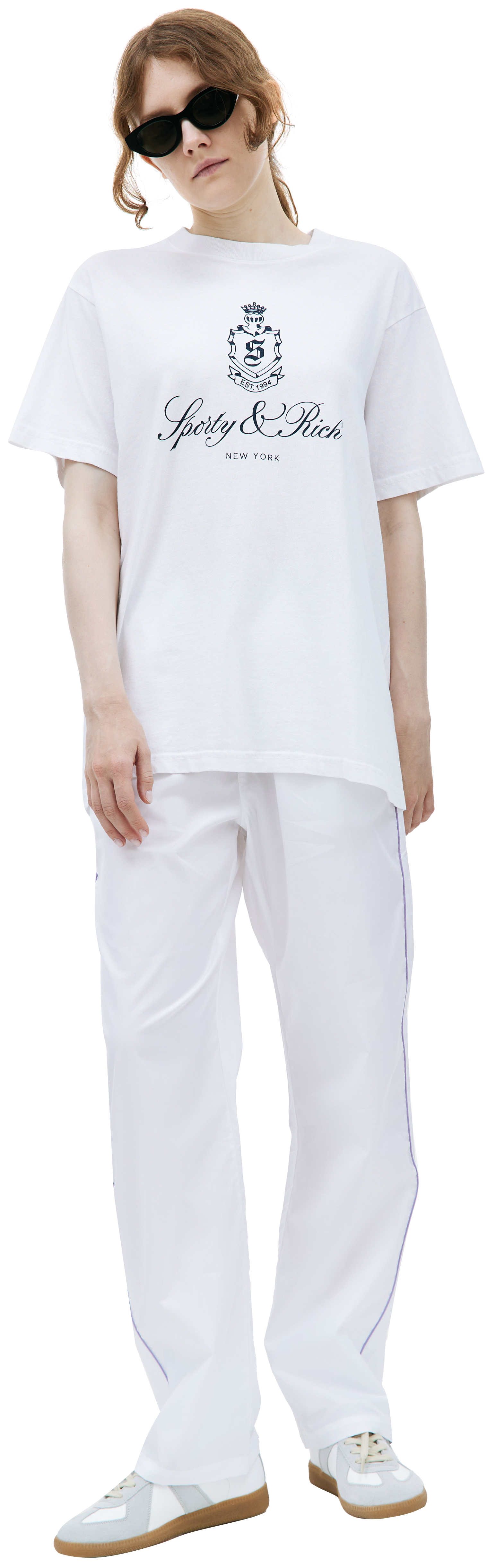 SPORTY & RICH Белая футболка Vendome