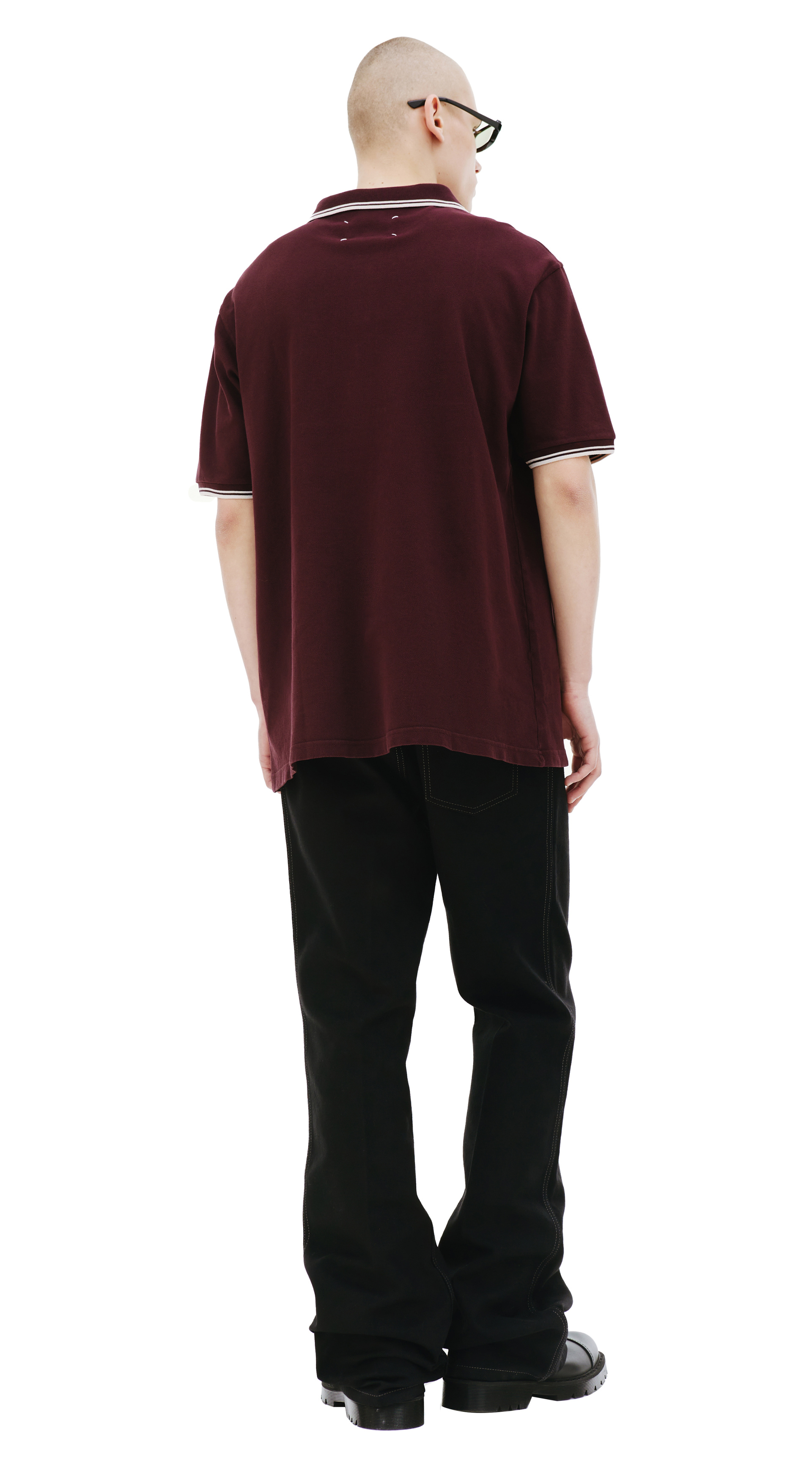 Maison Margiela Поло с вышивкой логотипа