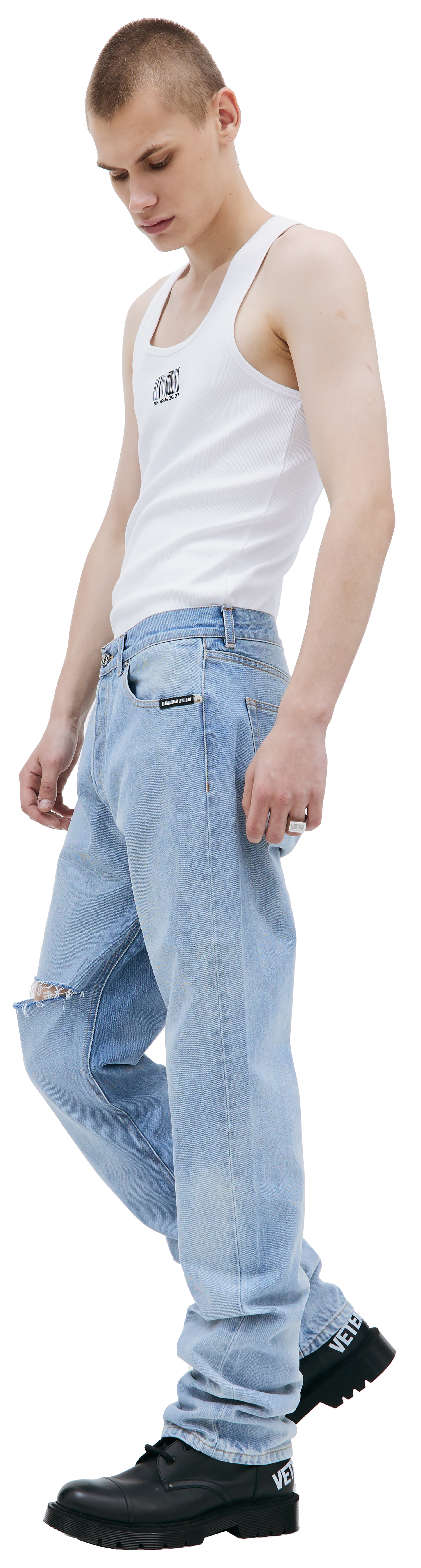 VTMNTS Голубые рваные джинсы