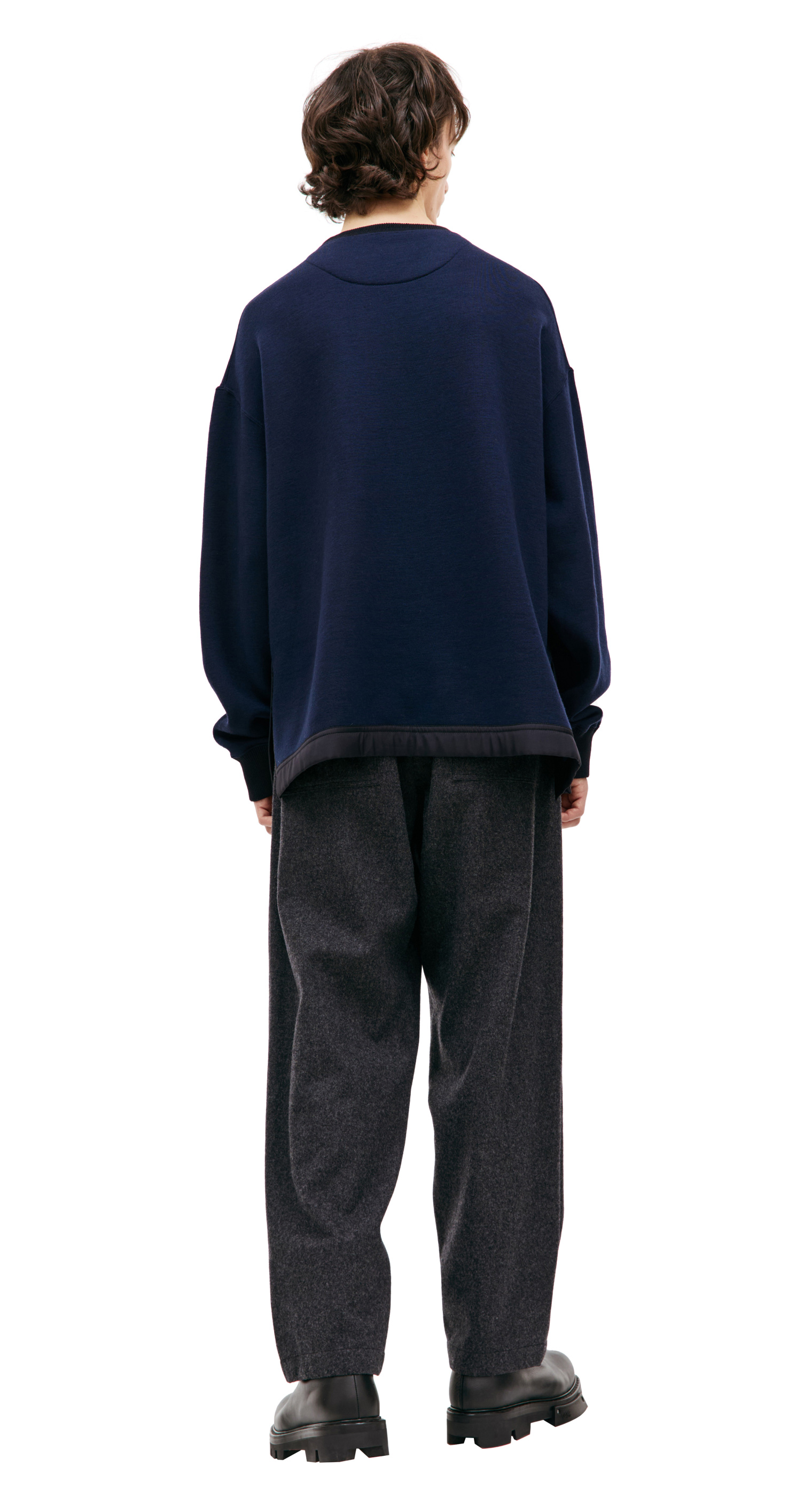 Jil Sander Комбинированный свитшот с разрезами