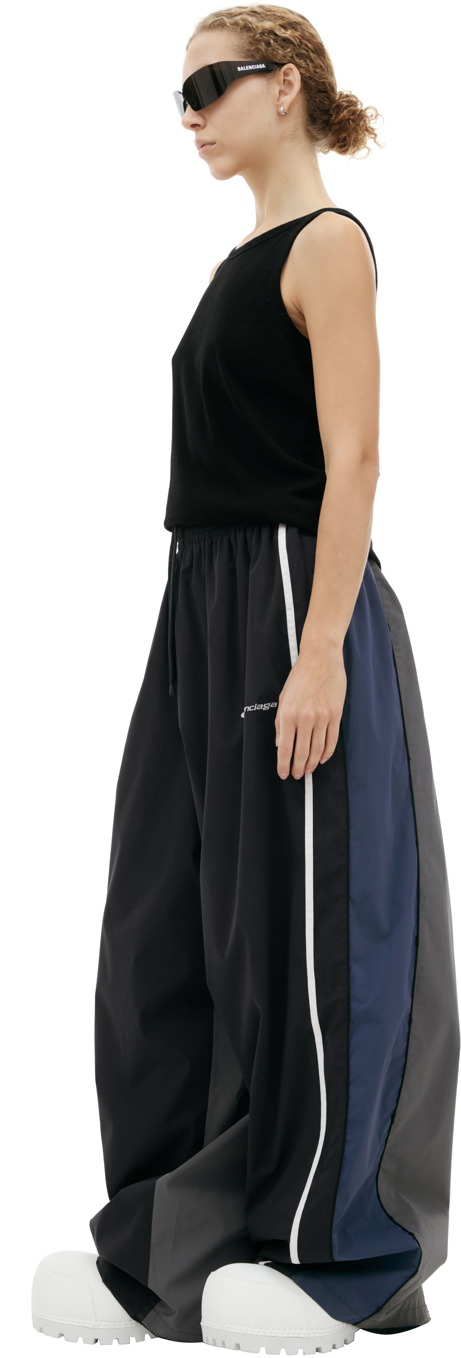 Balenciaga Комбинированные брюки с логотипом