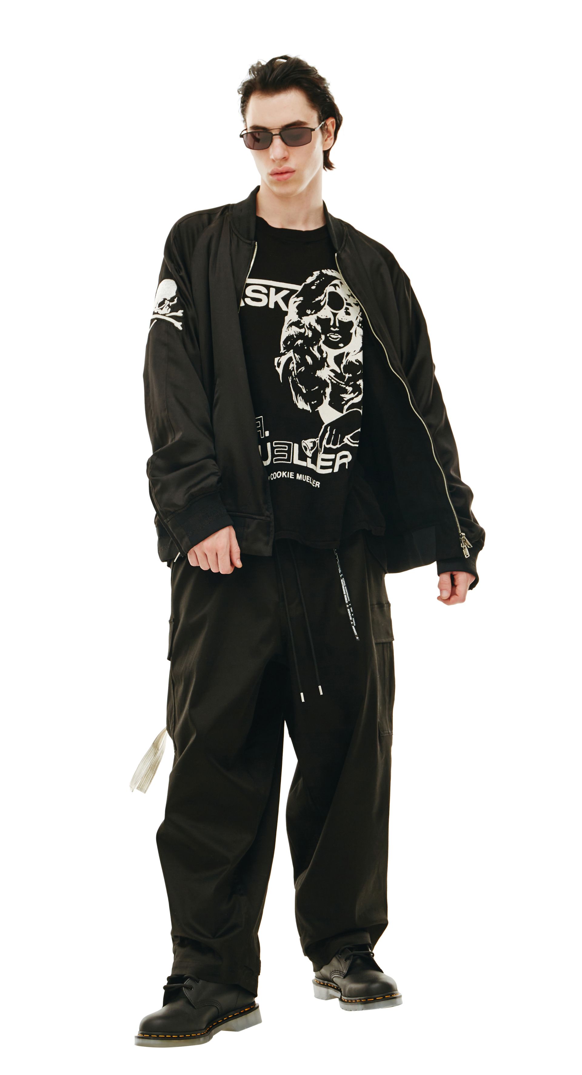 Mastermind WORLD Шелковый бомбер с вышивкой