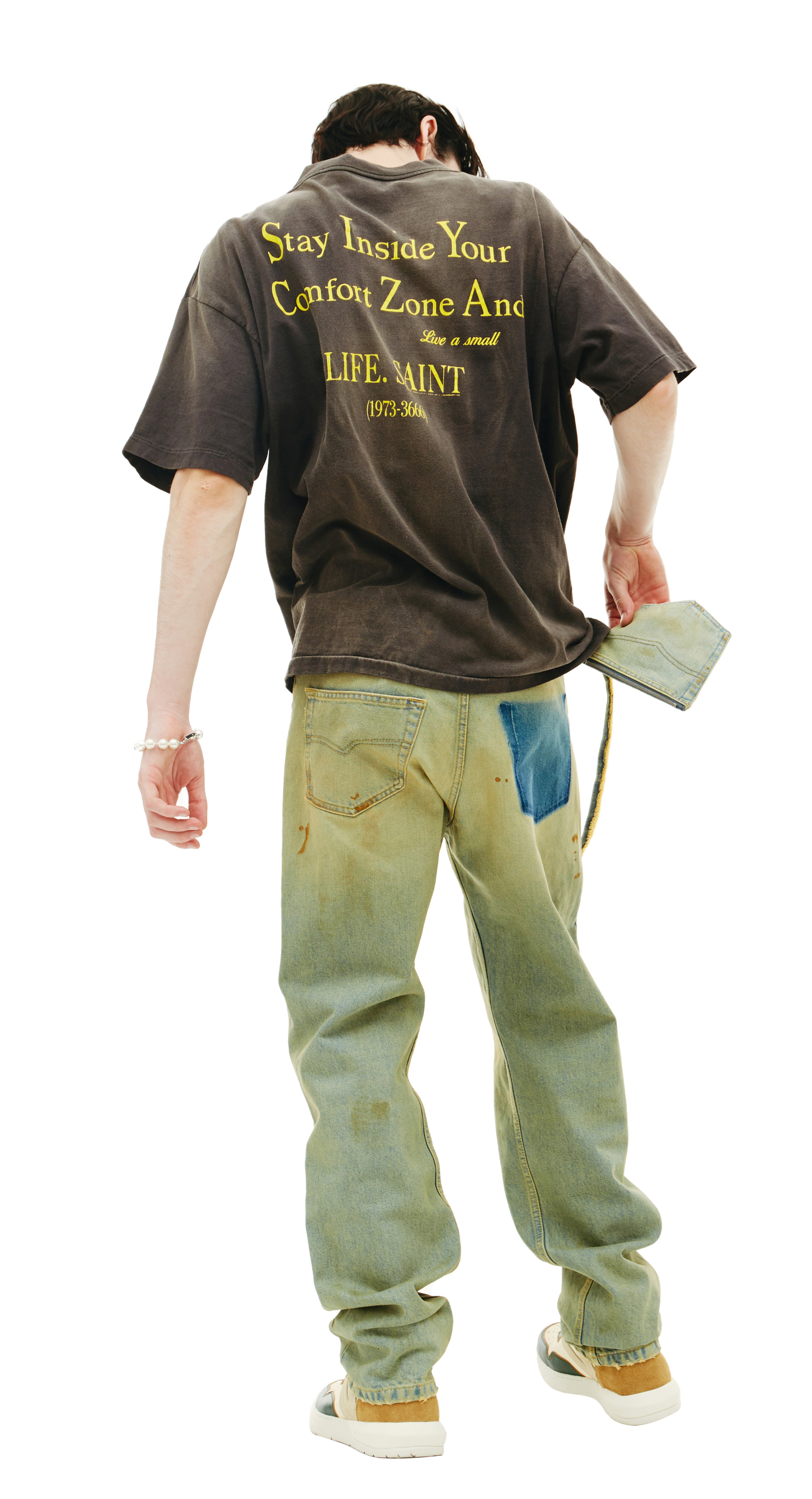 Saint Michael Футболка с принтом Never be alone