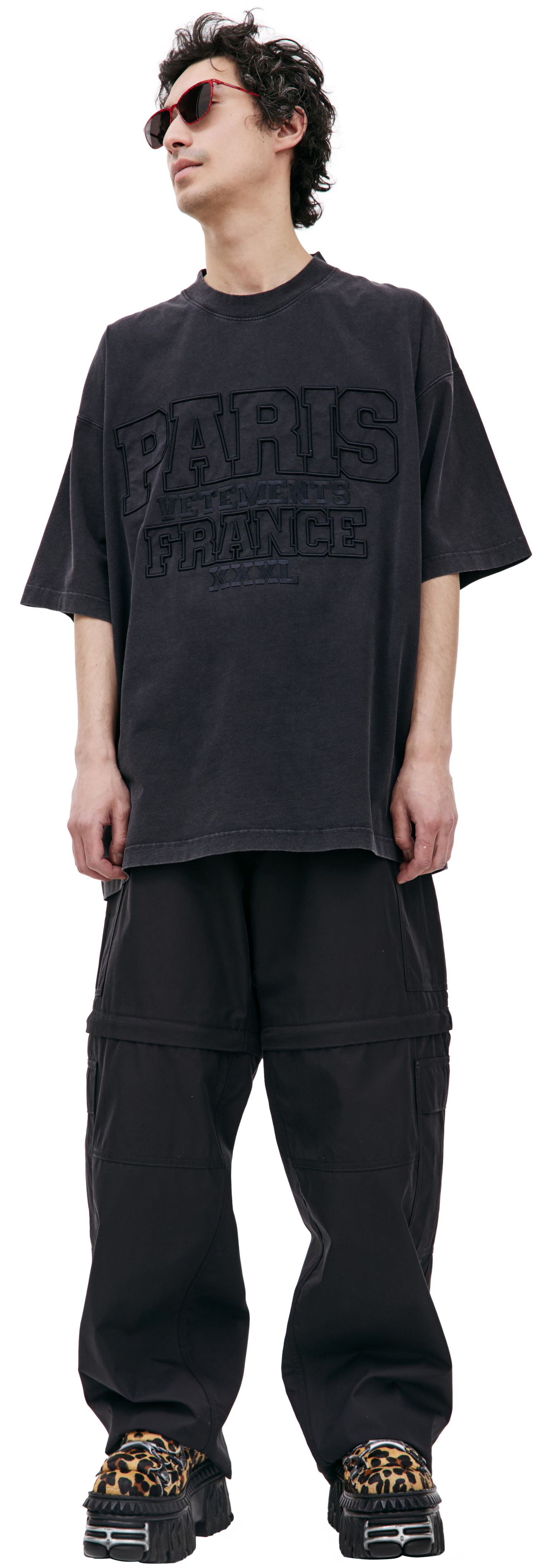 VETEMENTS Оверсайз футболка \'PARIS XXXL\'
