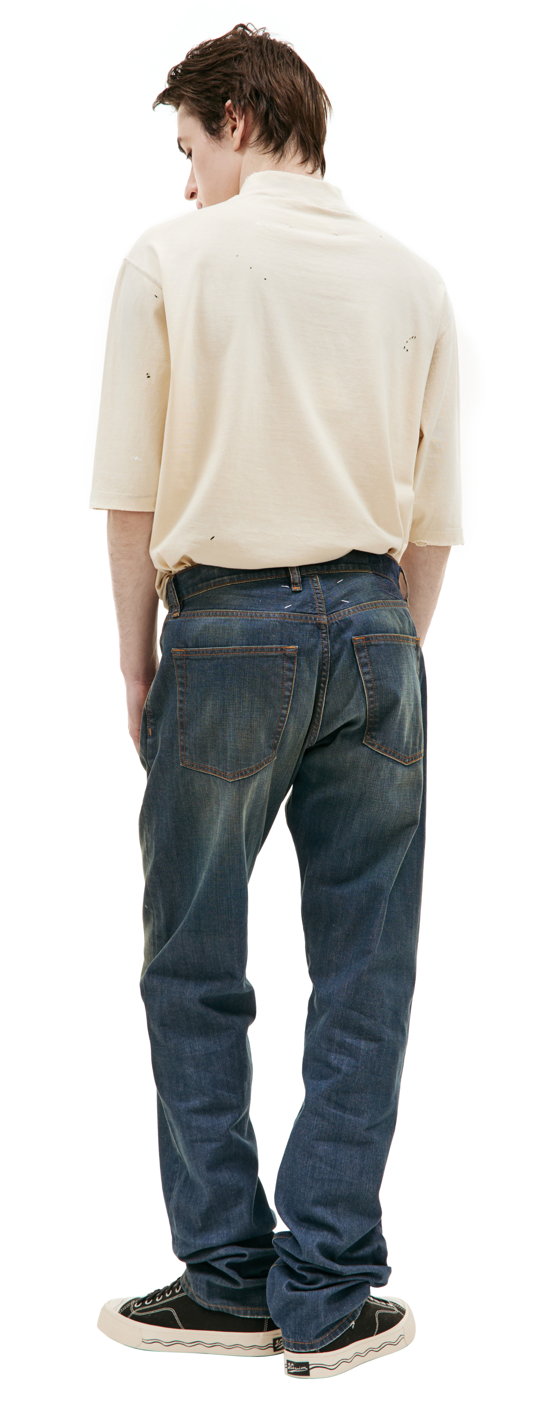 Maison Margiela Прямые джинсы с выстиранным эффектом