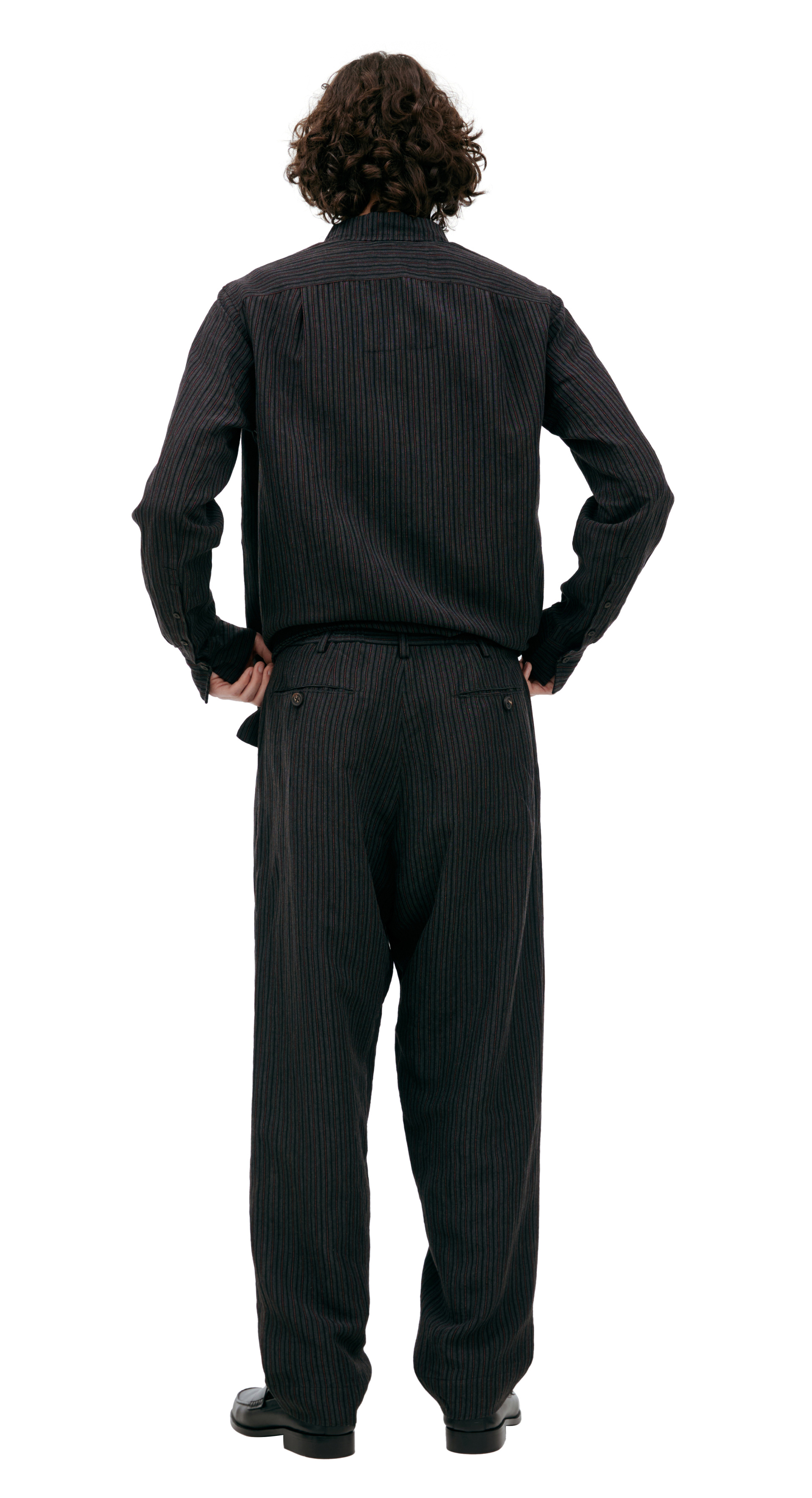 Ziggy Chen Прямые брюки в полоску