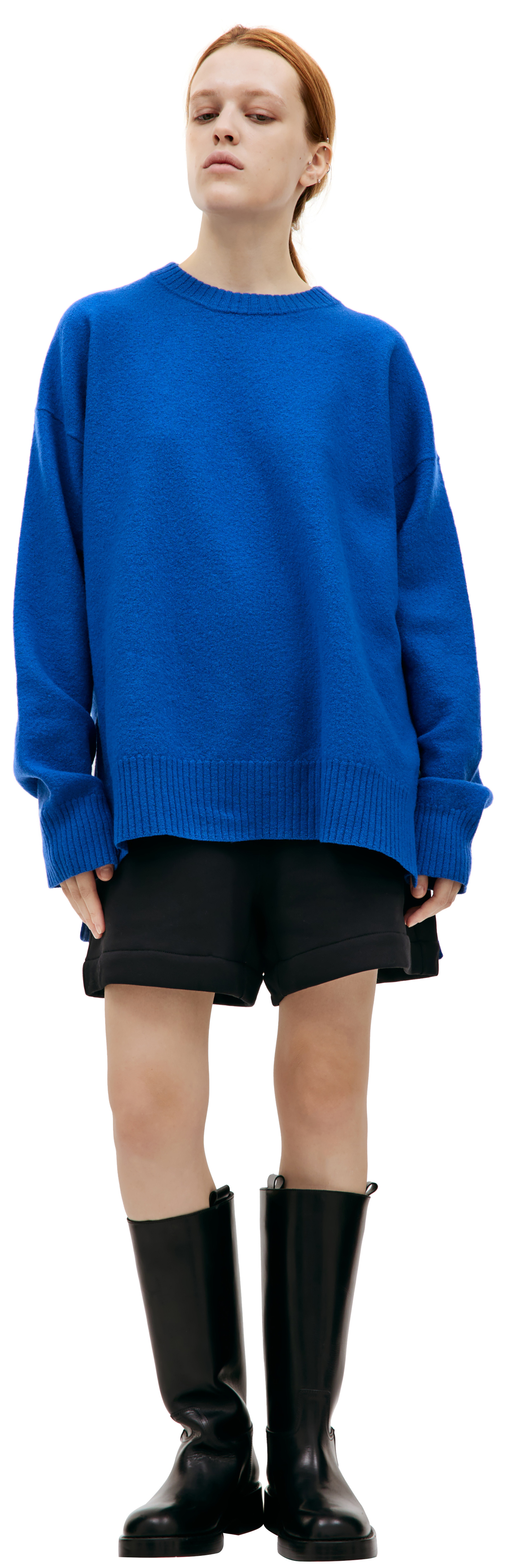 Jil Sander Шерстяной свитер с разрезами