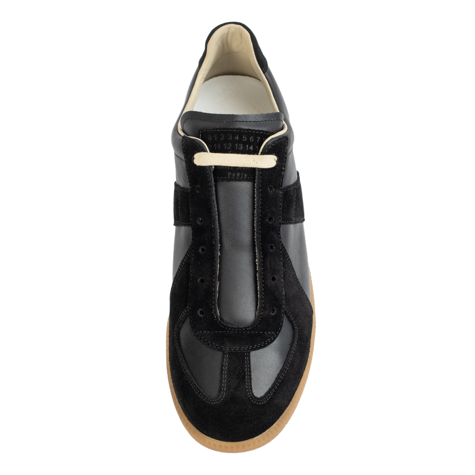 Maison Margiela Черные кеды из кожи