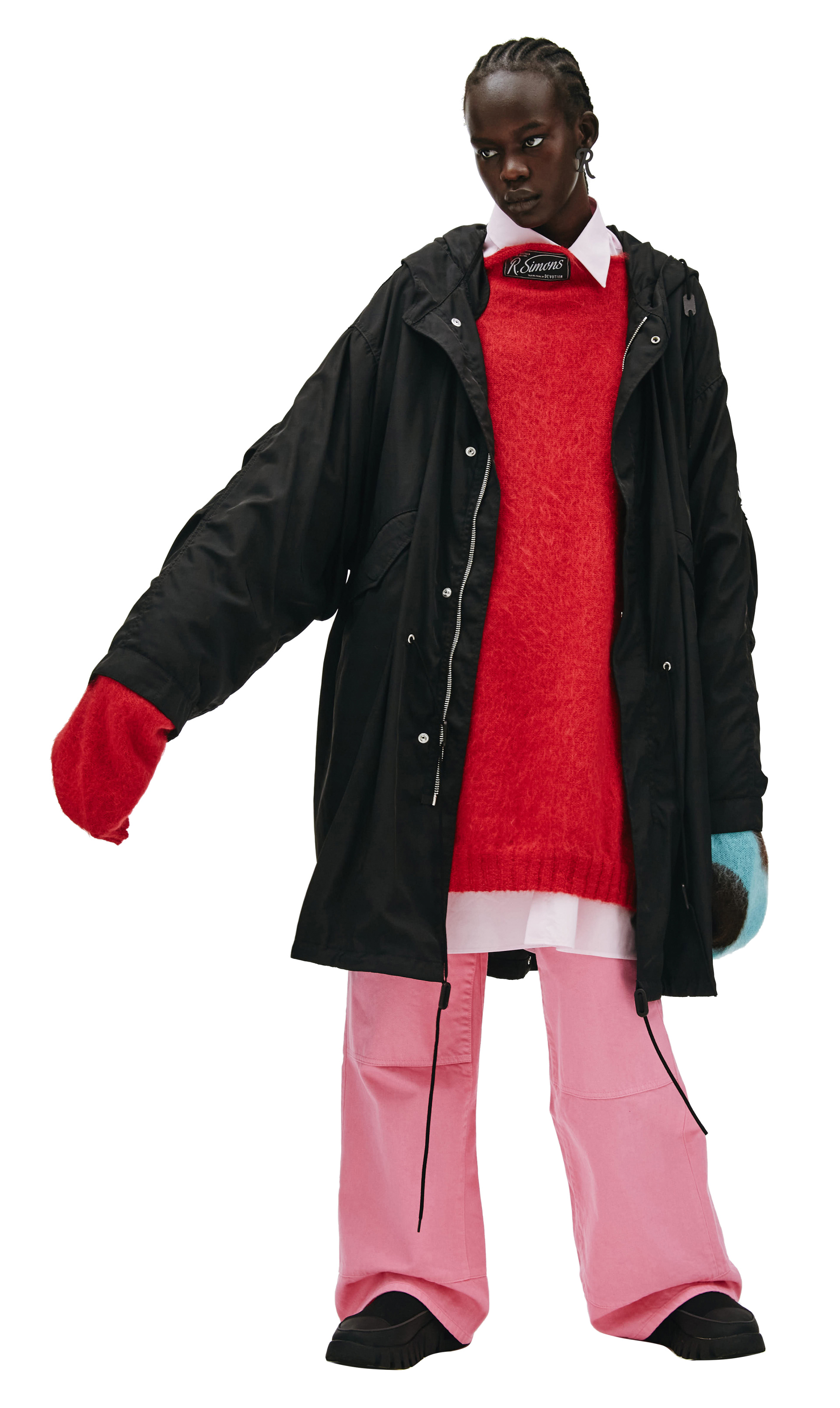 Raf Simons Оверсайз парка с принтом