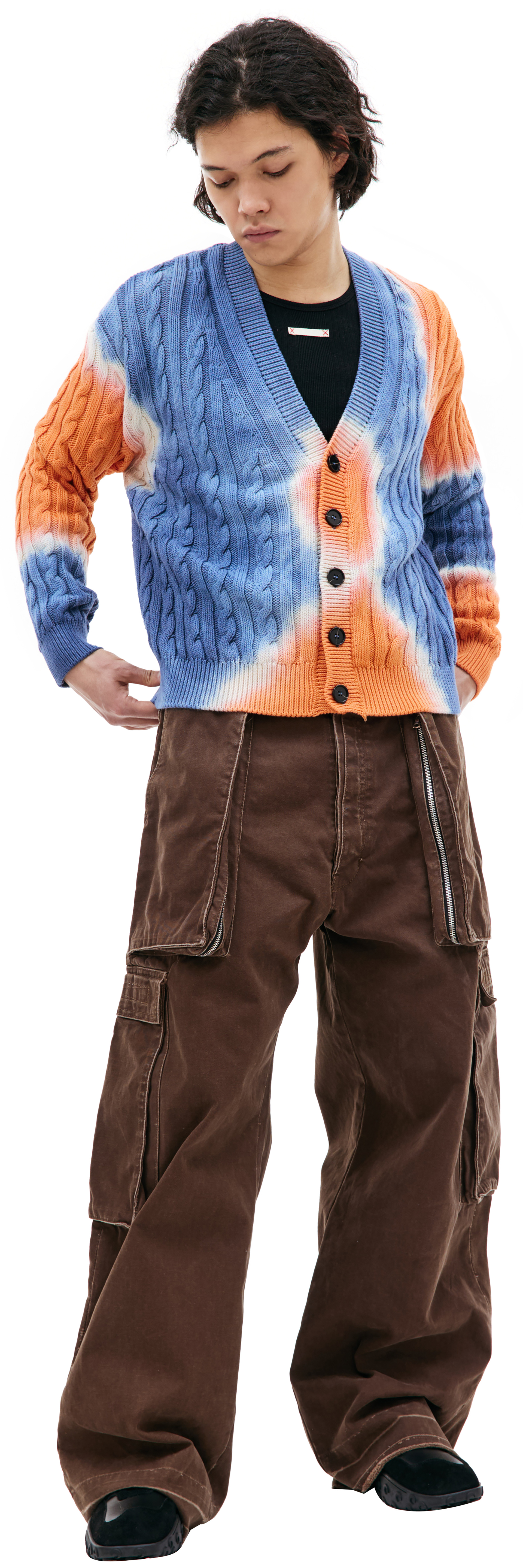 Diesel Вязаный кардиган J-Jonny с тай-дай эффектом