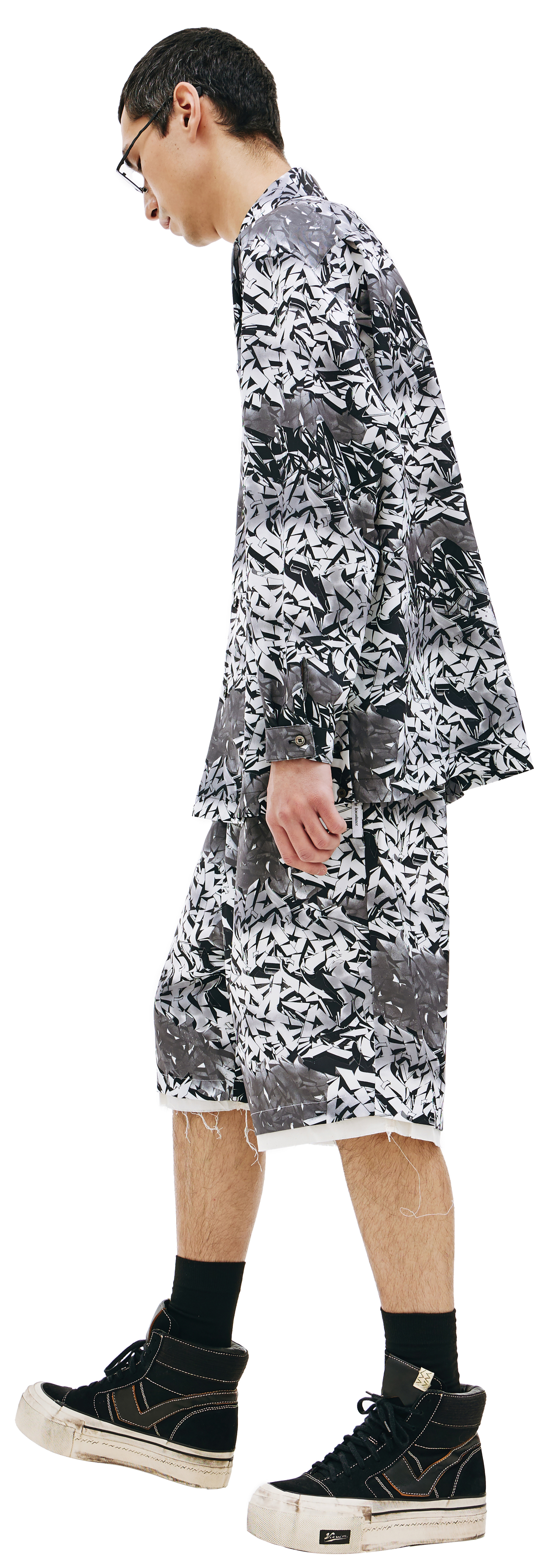 Children of the discordance Рубашка с монопринтом граффити