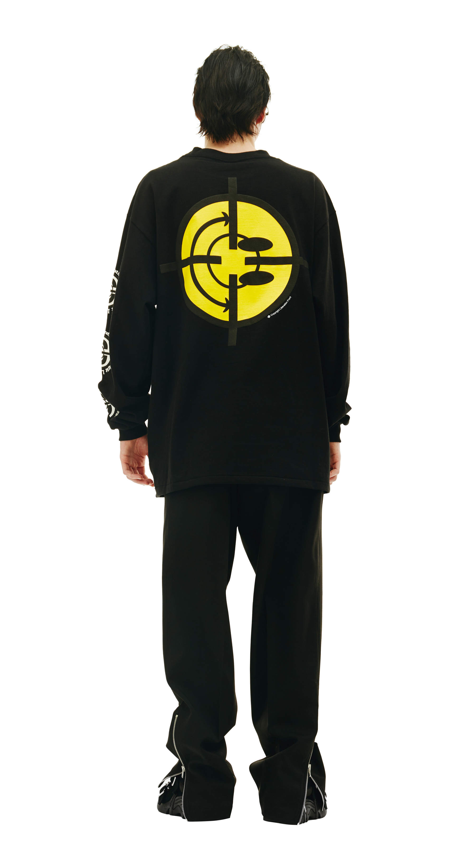 Readymade Черный лонгслив с принтами