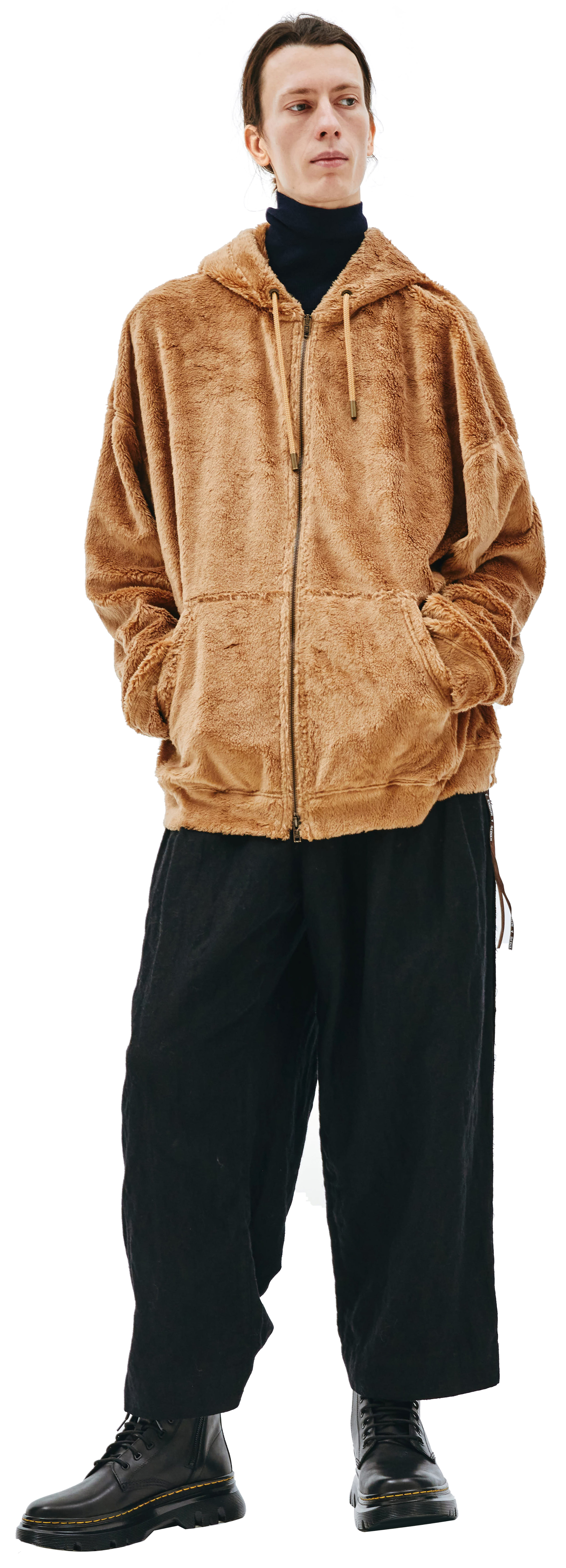 Mastermind WORLD Бежевое худи из искусственного меха