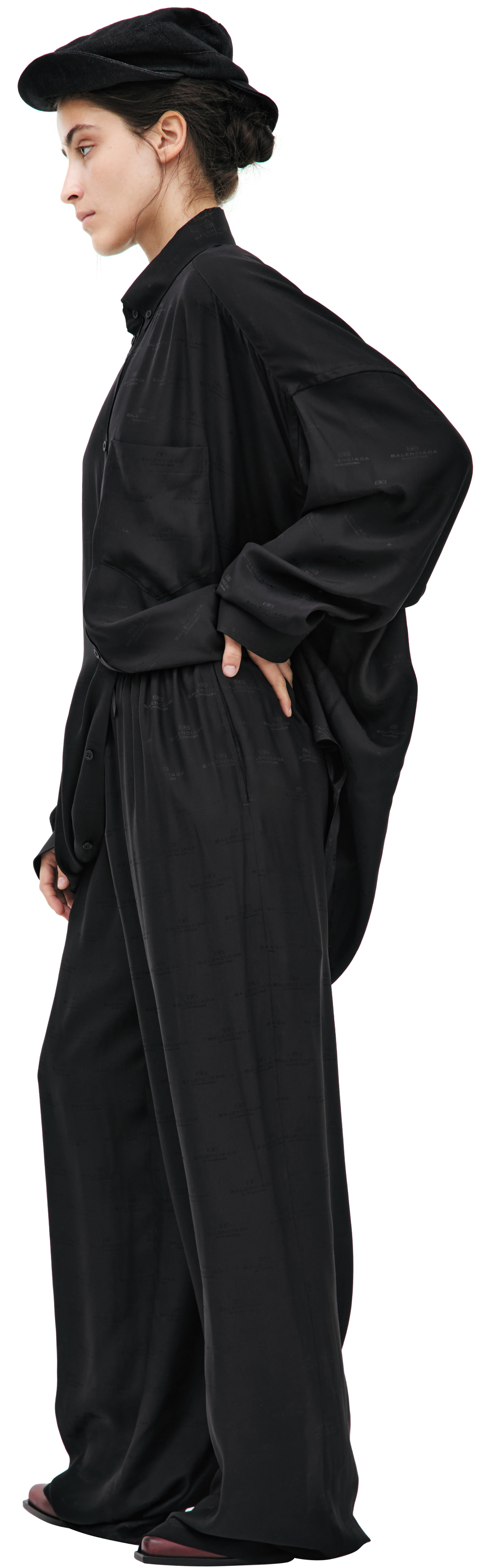 Balenciaga Черные брюки из шелка