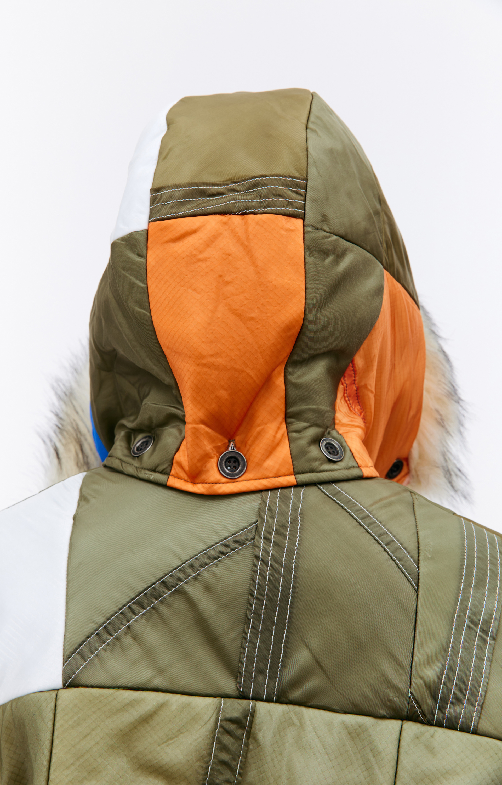 Greg Lauren Куртка пэчворк с капюшоном