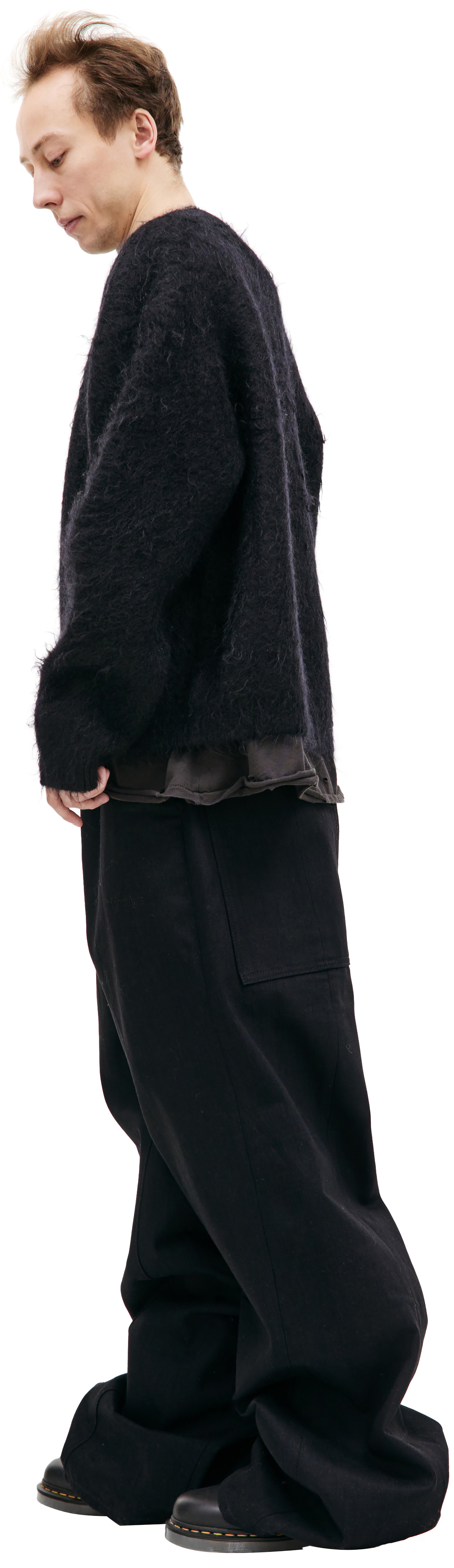 Saint Michael Черный кардиган с перламутровыми пуговицами