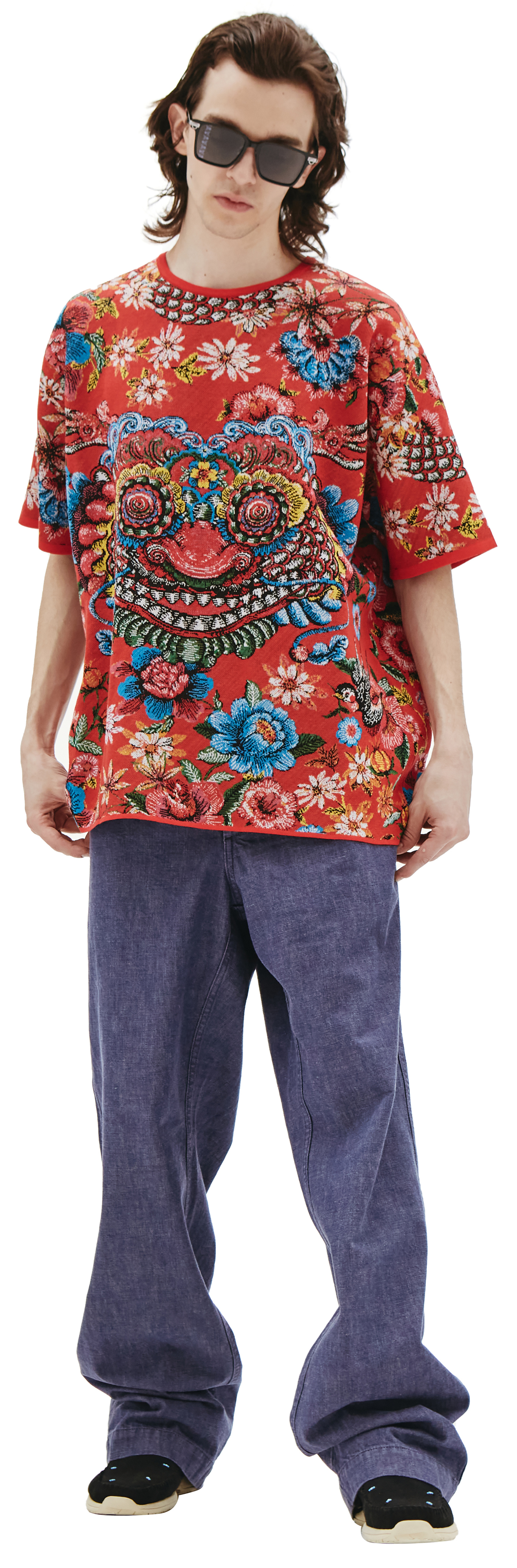 Junya Watanabe Вязаная футболка с монопринтом