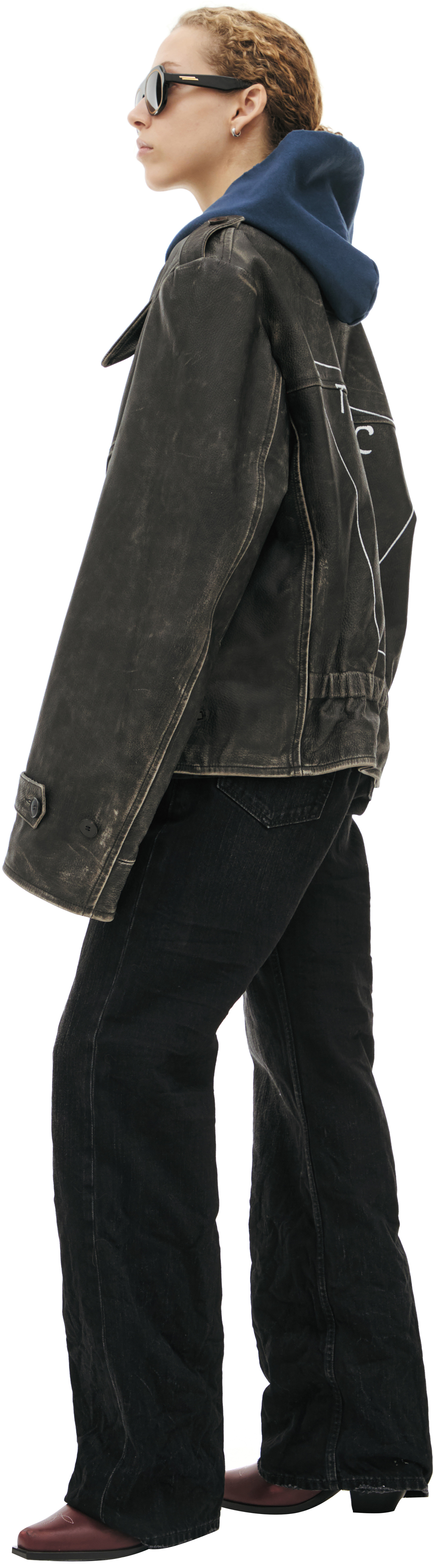 Enfants Riches Déprimés Кожаная куртка Tabac Rat