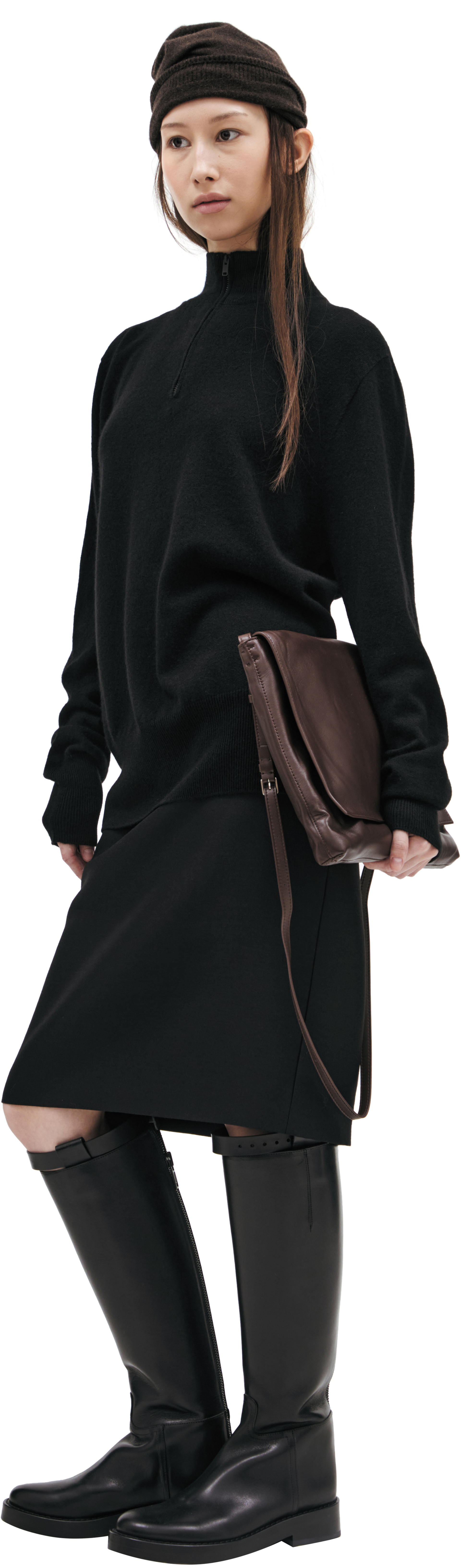 The Row Черный свитер из кашемира